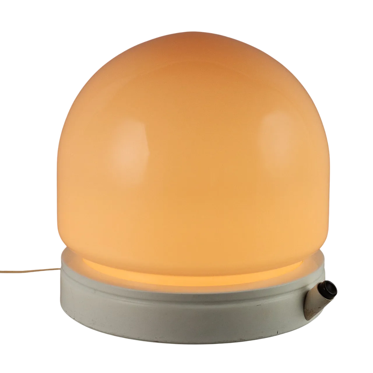 Lampada da tavolo in alluminio e vetro di Stilnovo, anni '60 8