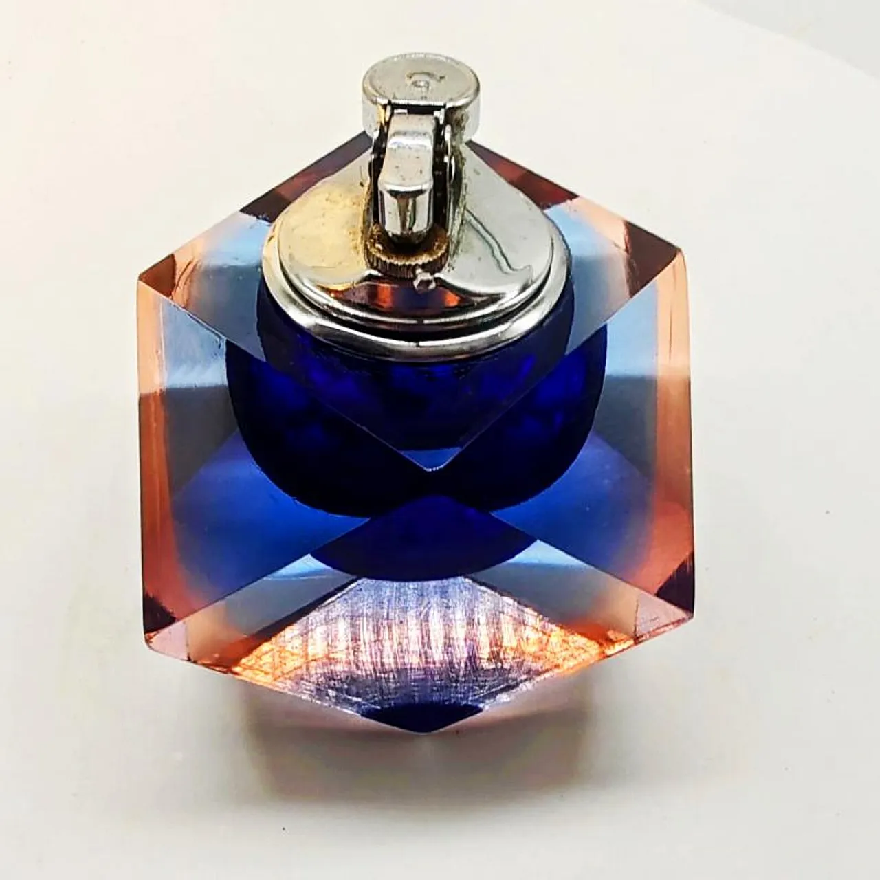 Table lighter in Murano glass by Flavio Poli for Seguso, 1960s 3