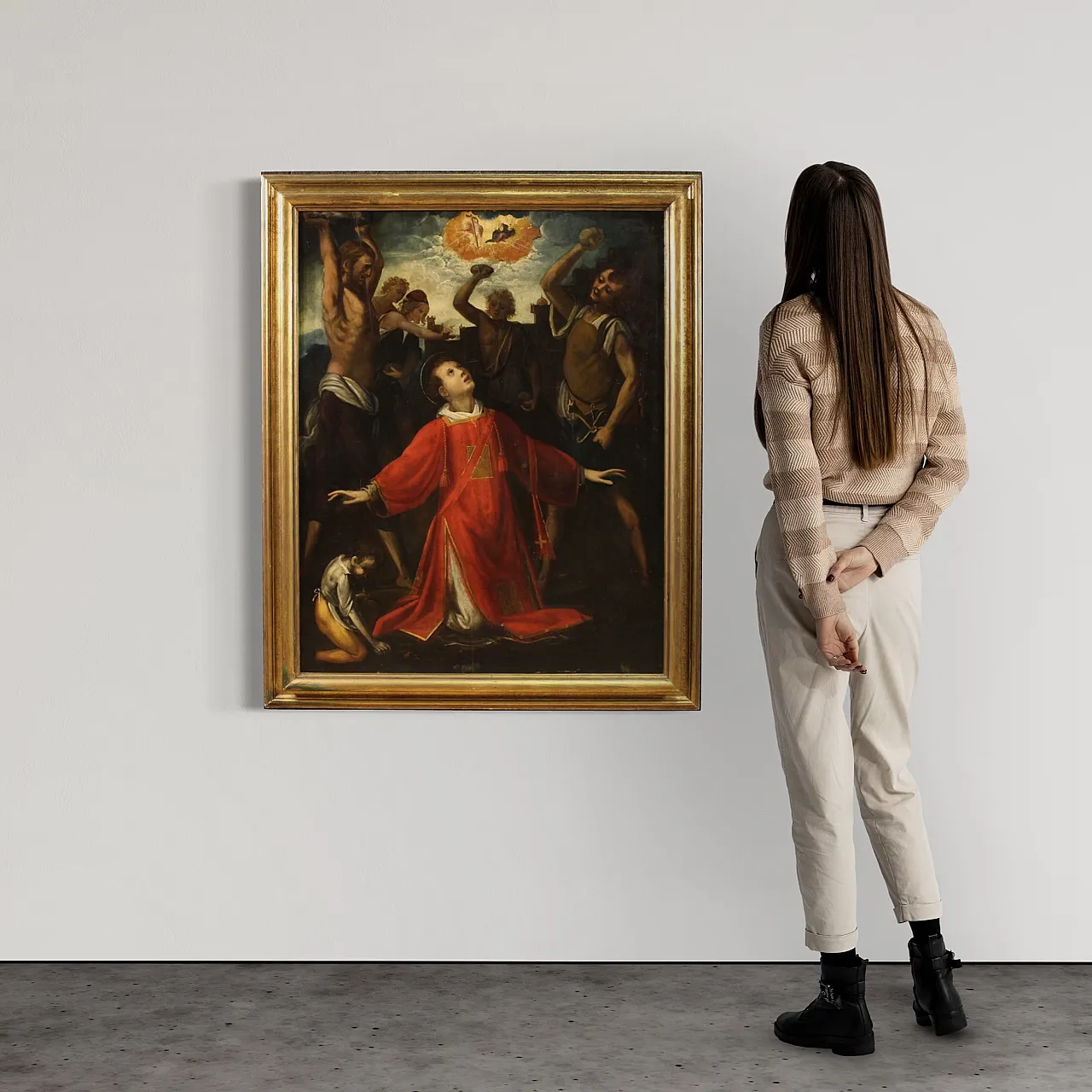 Dipinto Il martirio di Santo Stefano, '600 2