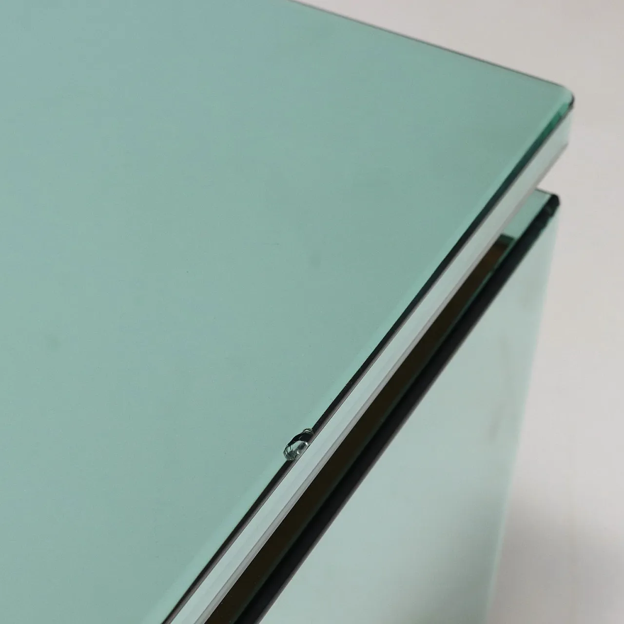 Cabinet Wood Drawer Mirror Italy, 1970s 6