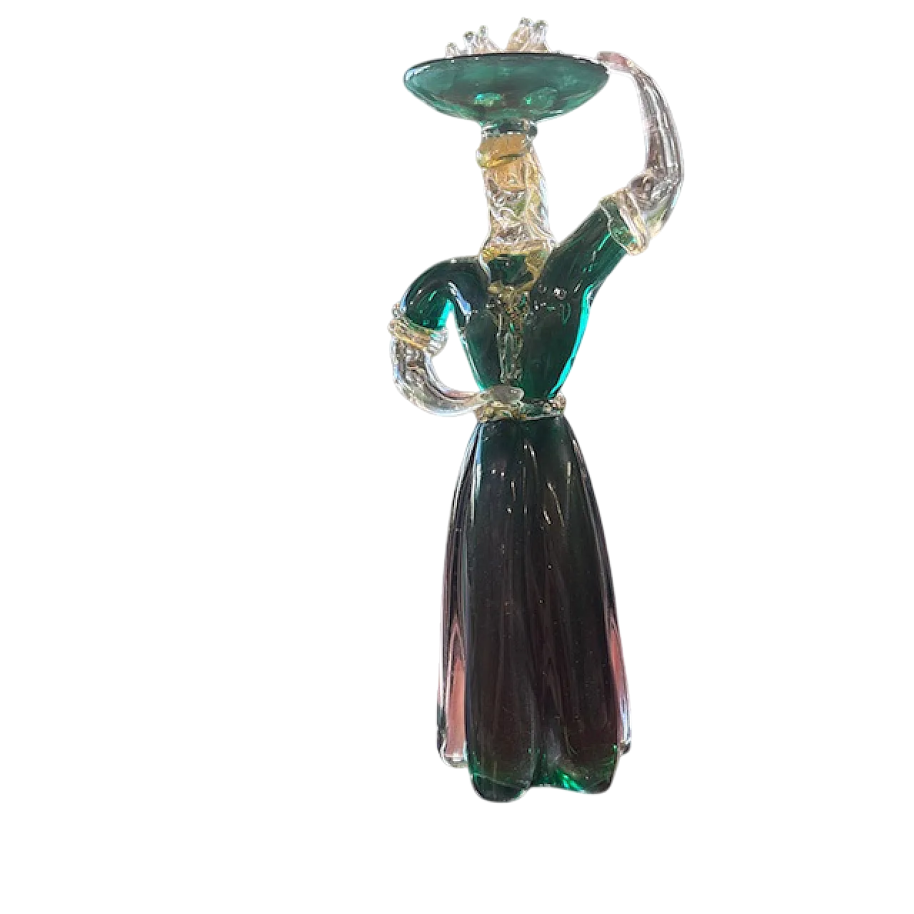Figura di popolana in vetro di Murano di Fornace Salviati, anni '40 10