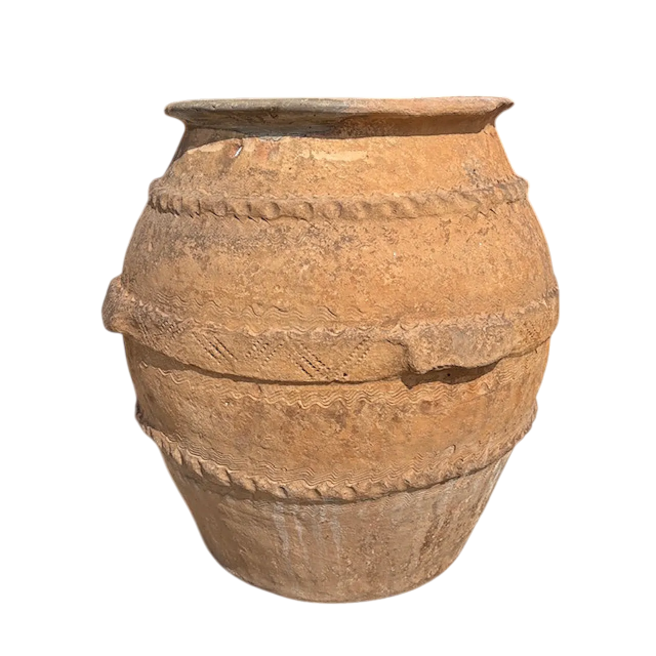 Large antique terracotta utdoor jar vase, 18th century 10