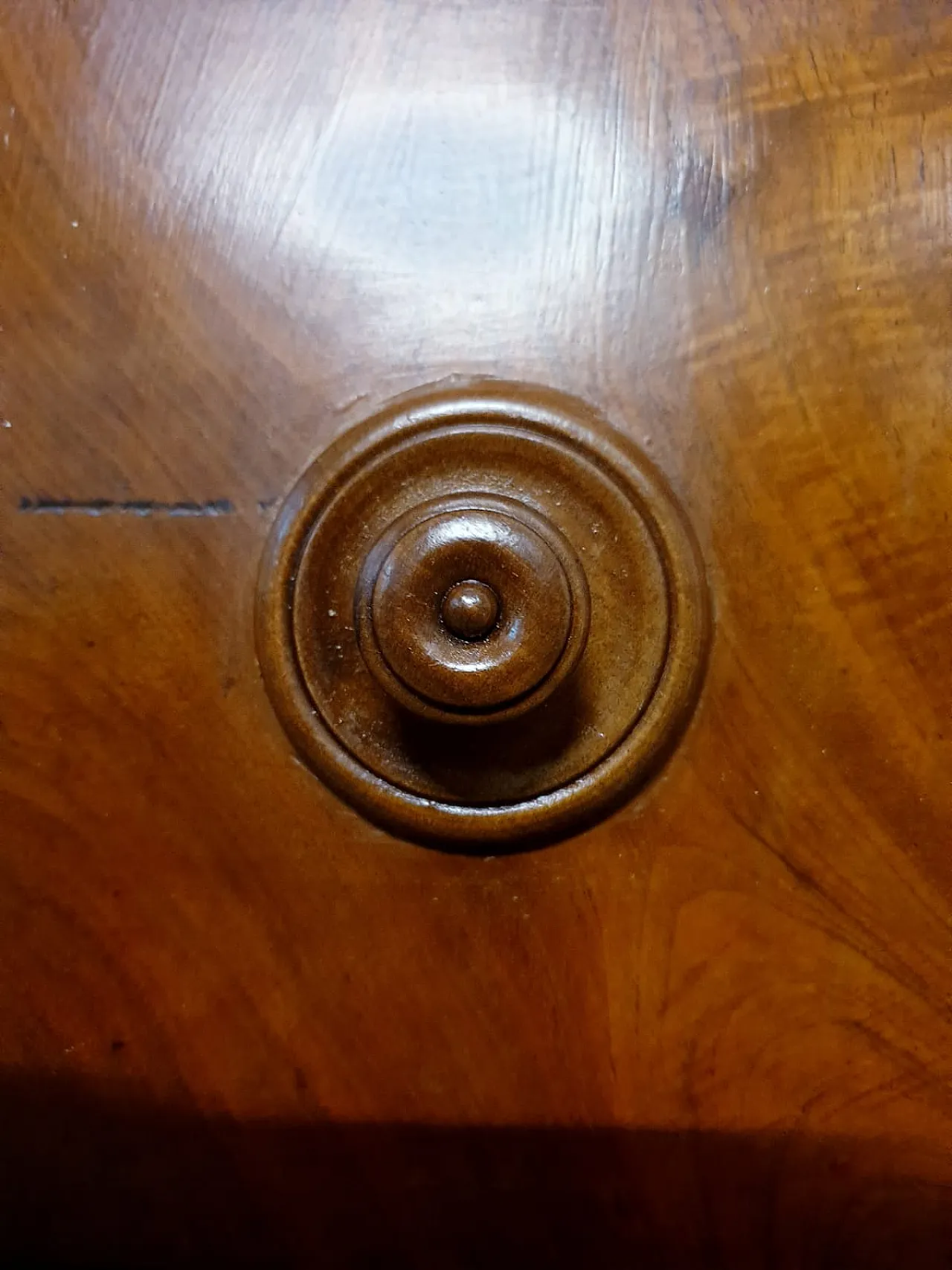 Cassettone Luigi Filippo in noce massello e marmo, '800 15