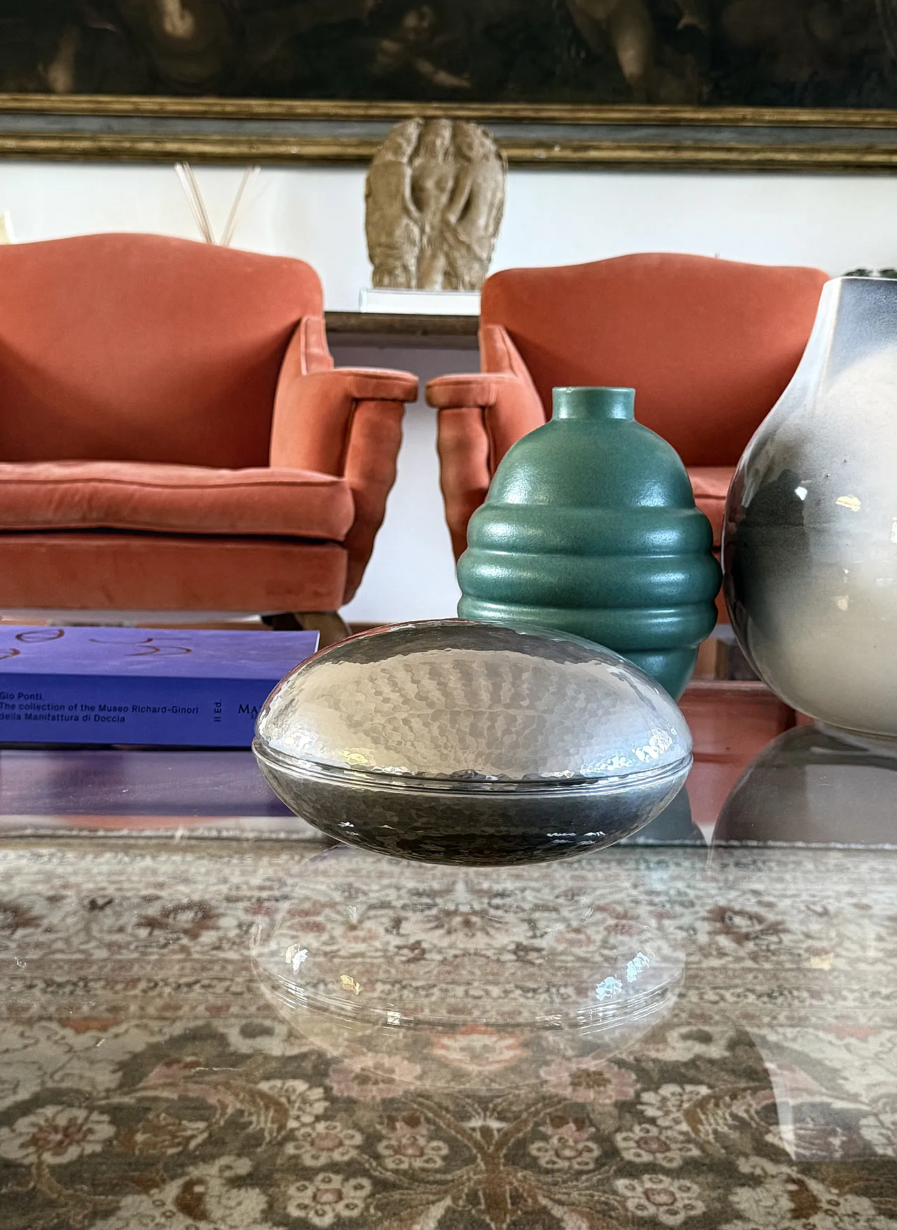 Midcentury Silver-Plated Hand-Hammered Brass Box, Zanetto Padua Italy 3