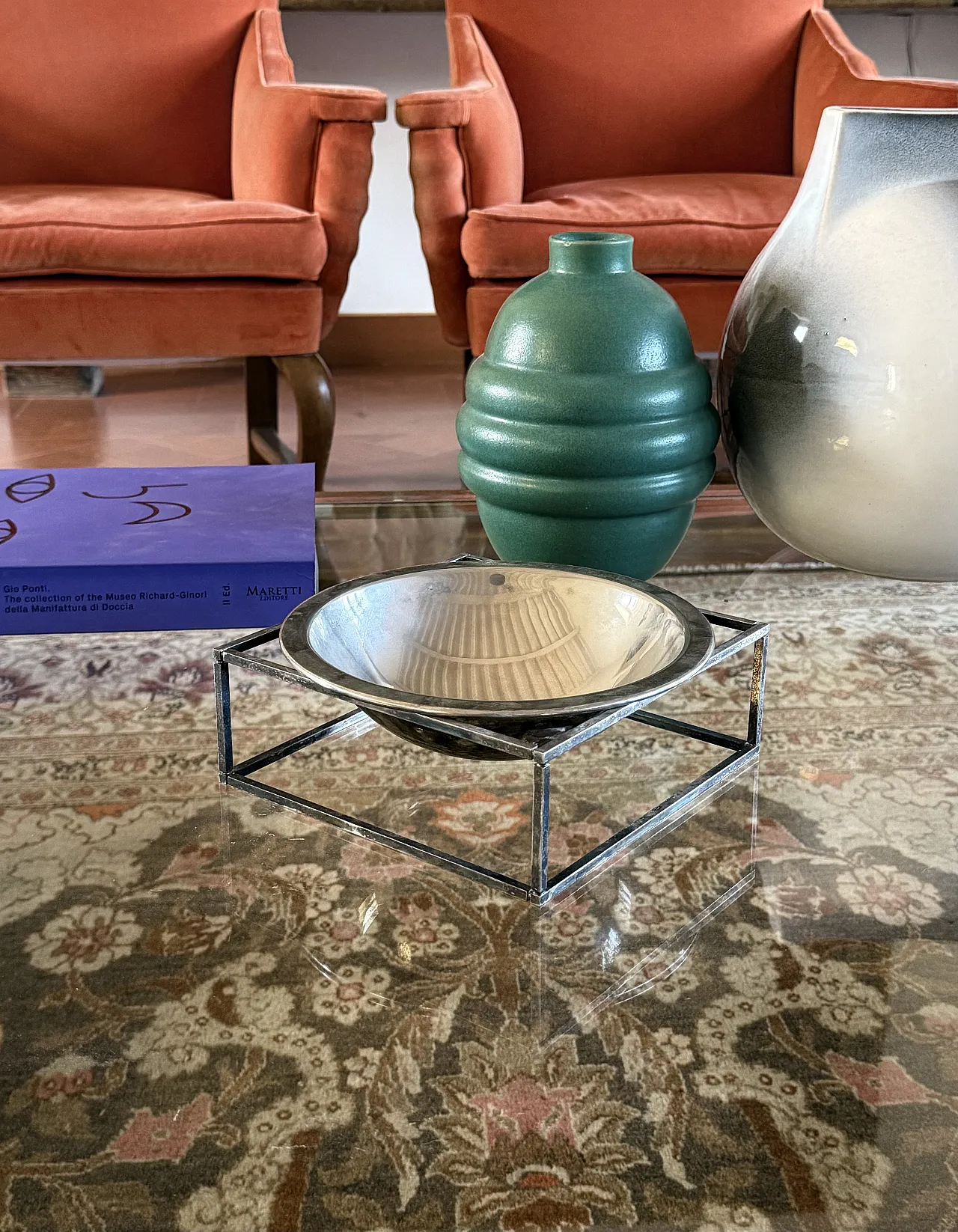 Mid-Century Modern Silver-Plated Bowl / Vide few, PM Italy 1970s 5