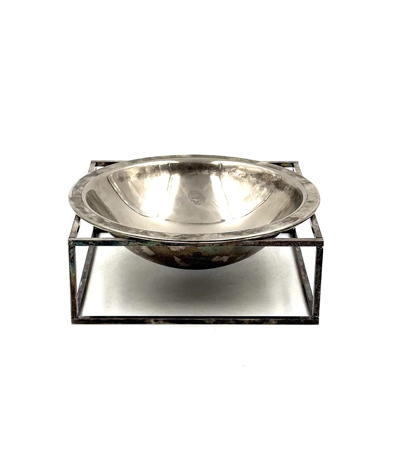 Mid-Century Modern Silver-Plated Bowl / Vide few, PM Italy 1970s 7