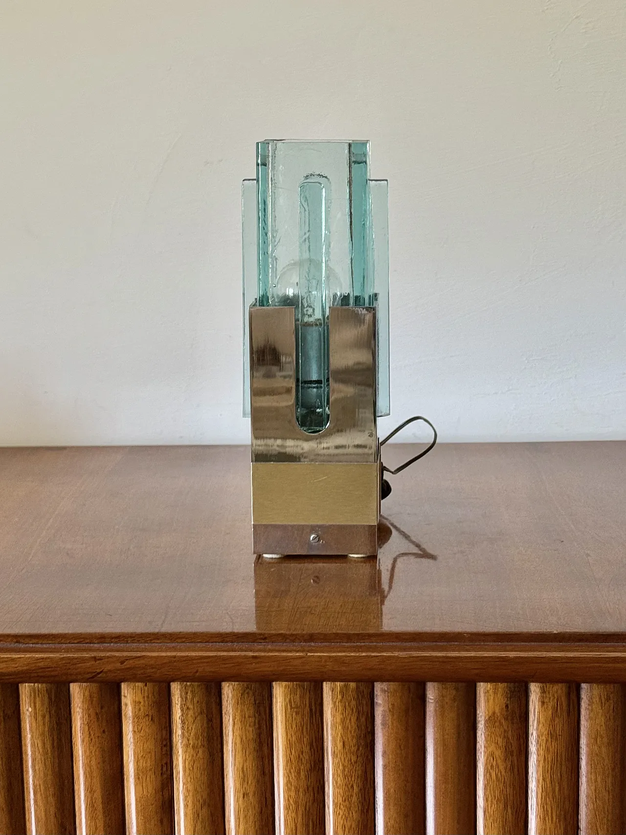 Hollywood Regency Table Lamp, Gaetano Sciolari Italy 1970s 2