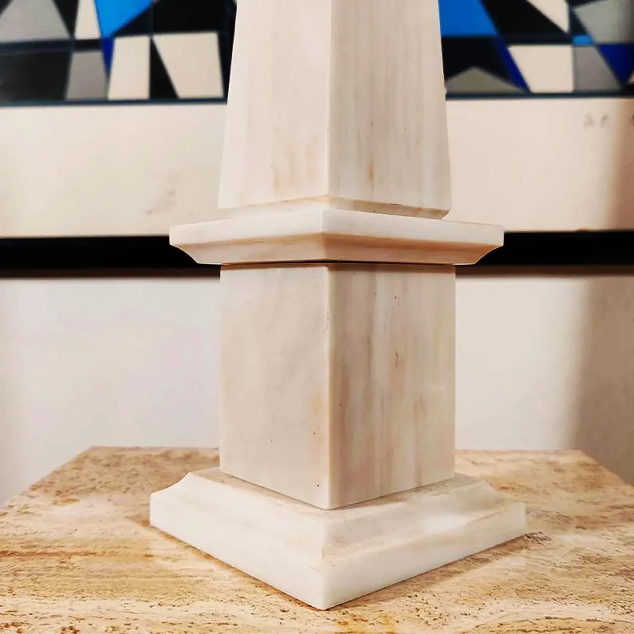 Coppia di grandi obelischi in marmo di Carrara, anni '70 7