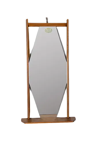 Specchio da parete con mensola, anni '60