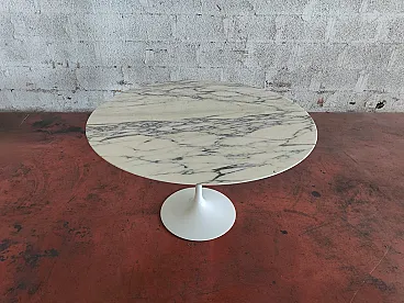 Tavolo Tulip Knoll International - Marmo Arabescato Dia.CM 120