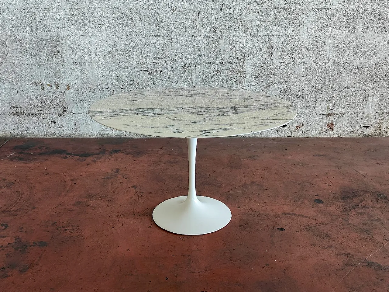 Tavolo Tulip Knoll International - Marmo Arabescato Dia.CM 120 4