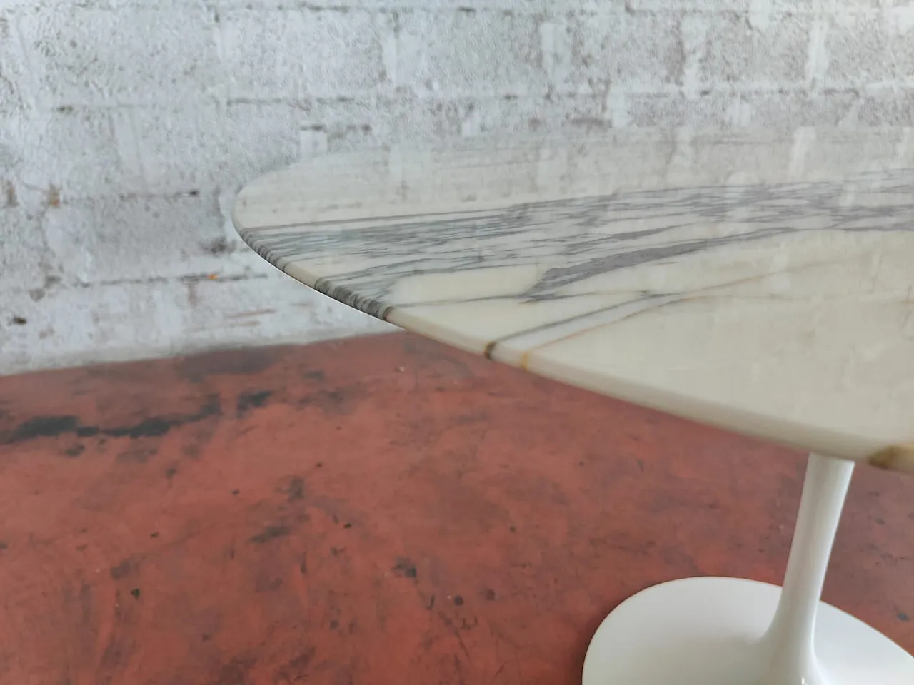 Tavolo Tulip Knoll International - Marmo Arabescato Dia.CM 120 6