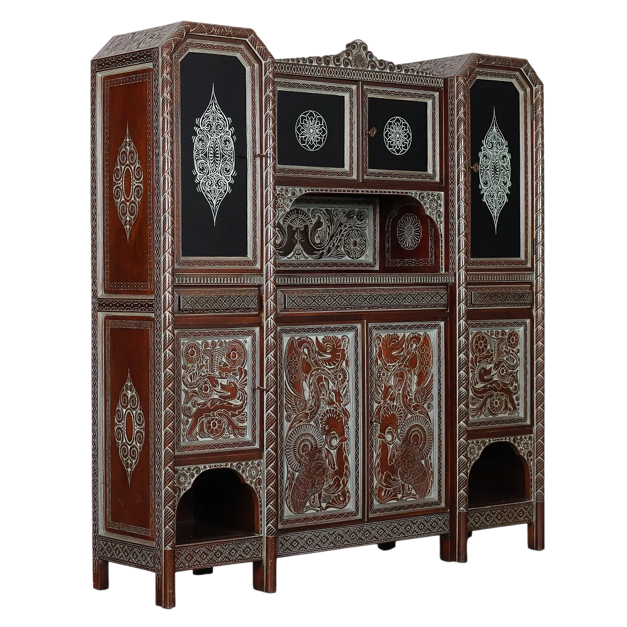 Ethnic living room cabinet by Rino Galbiati, 20th century 11