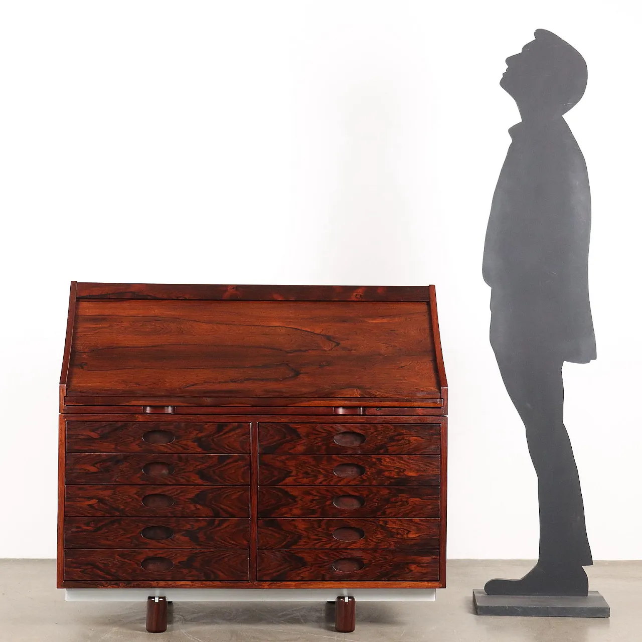 Flap desk by Gianfranco Frattini for Bernini, Italy, 1960s 2