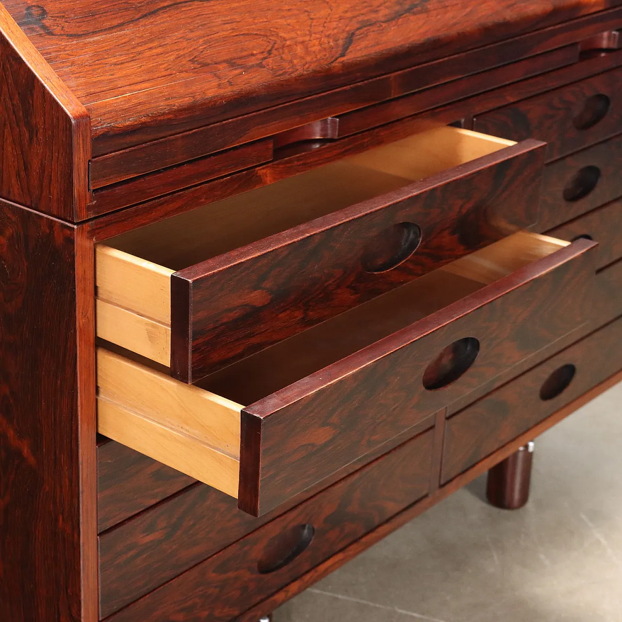 Flap desk by Gianfranco Frattini for Bernini, Italy, 1960s 8