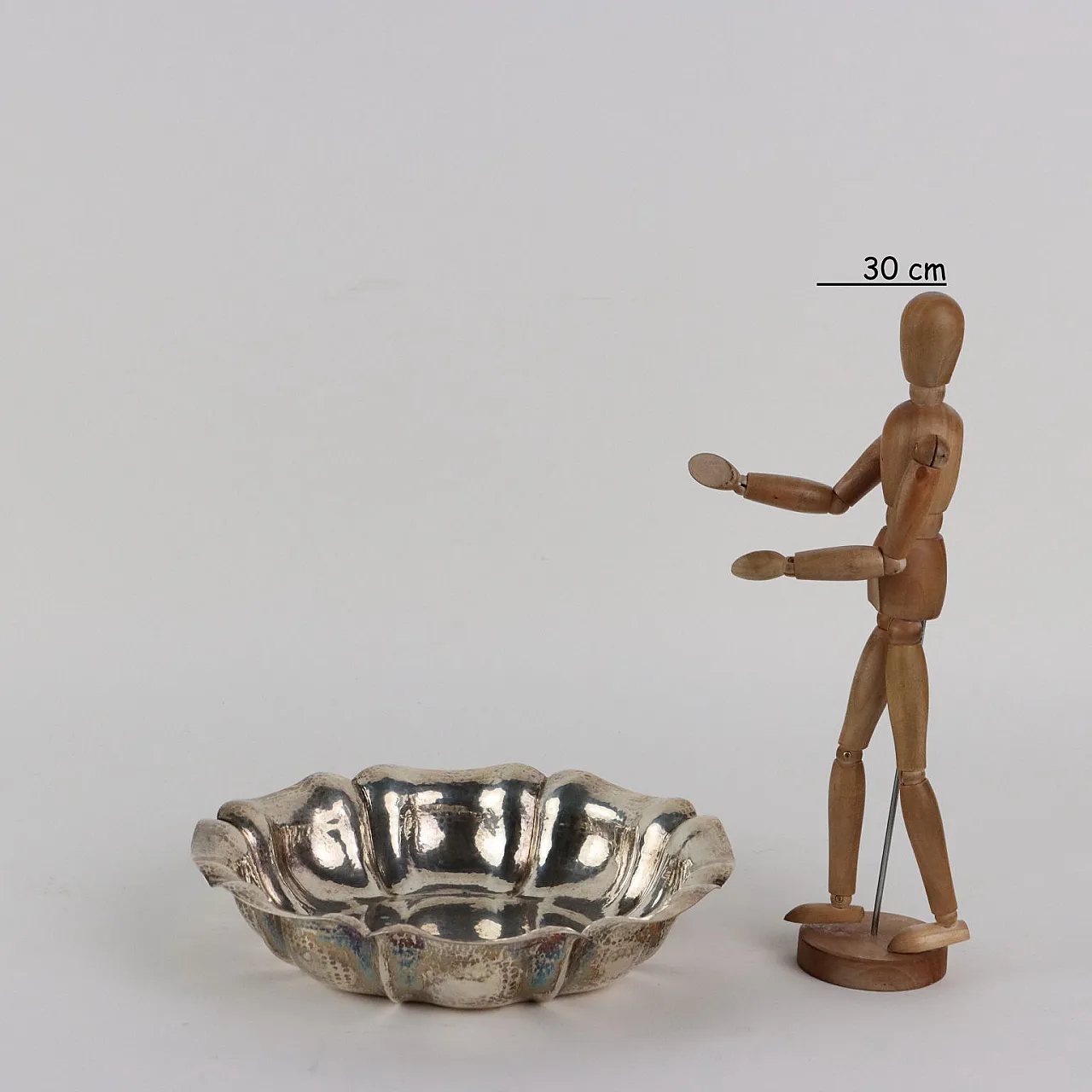 Silver bowl by Sandonà Aurelio, 20th century 2