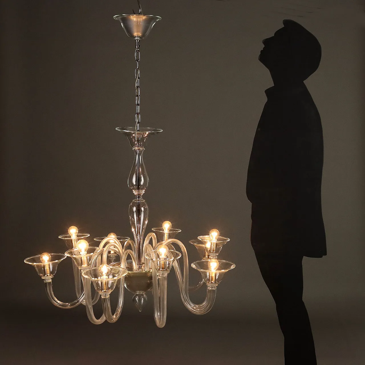 Lampadario veneziano in vetro soffiato, '900 2