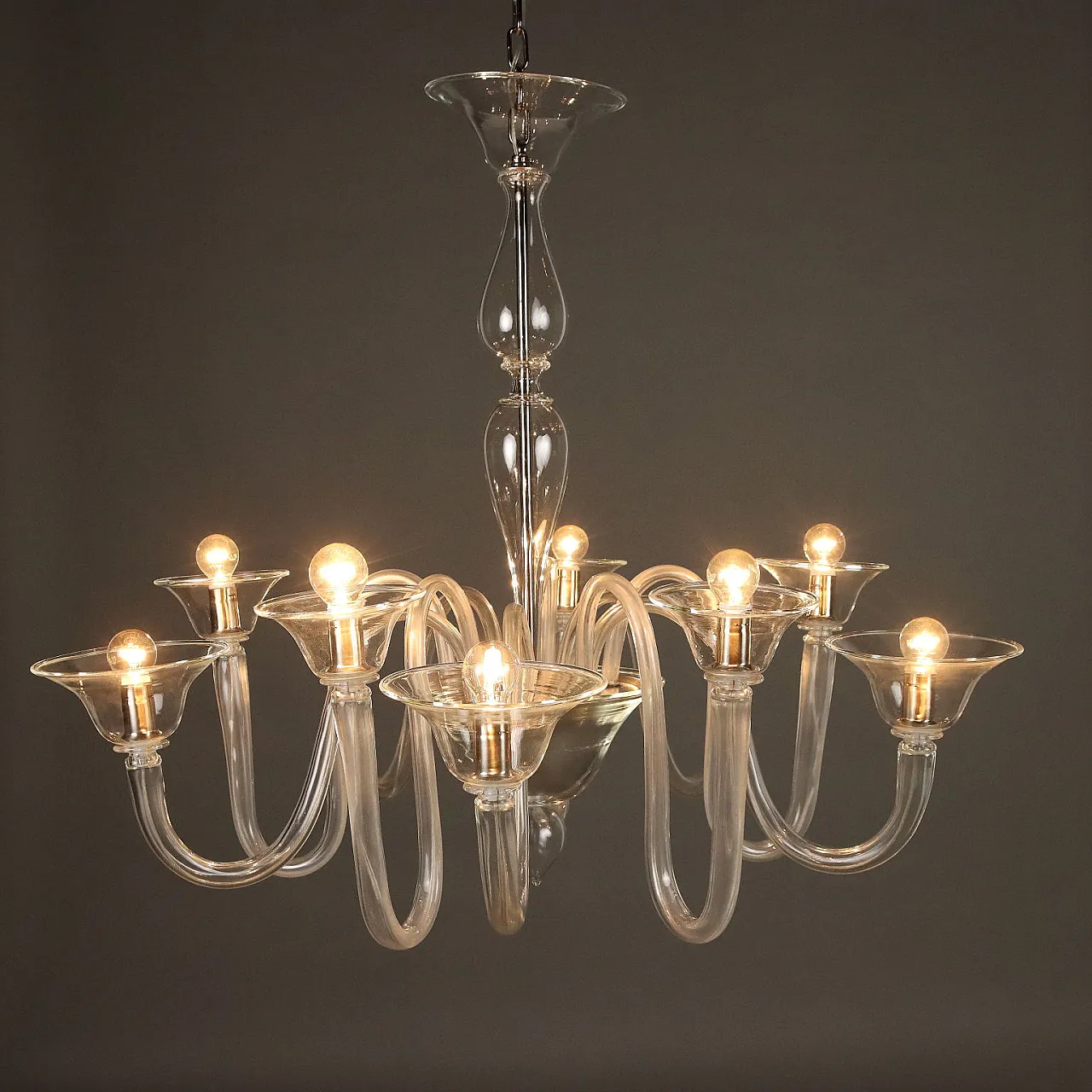 Lampadario veneziano in vetro soffiato, '900 3