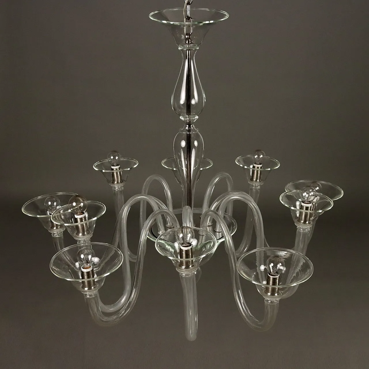 Lampadario veneziano in vetro soffiato, '900 4