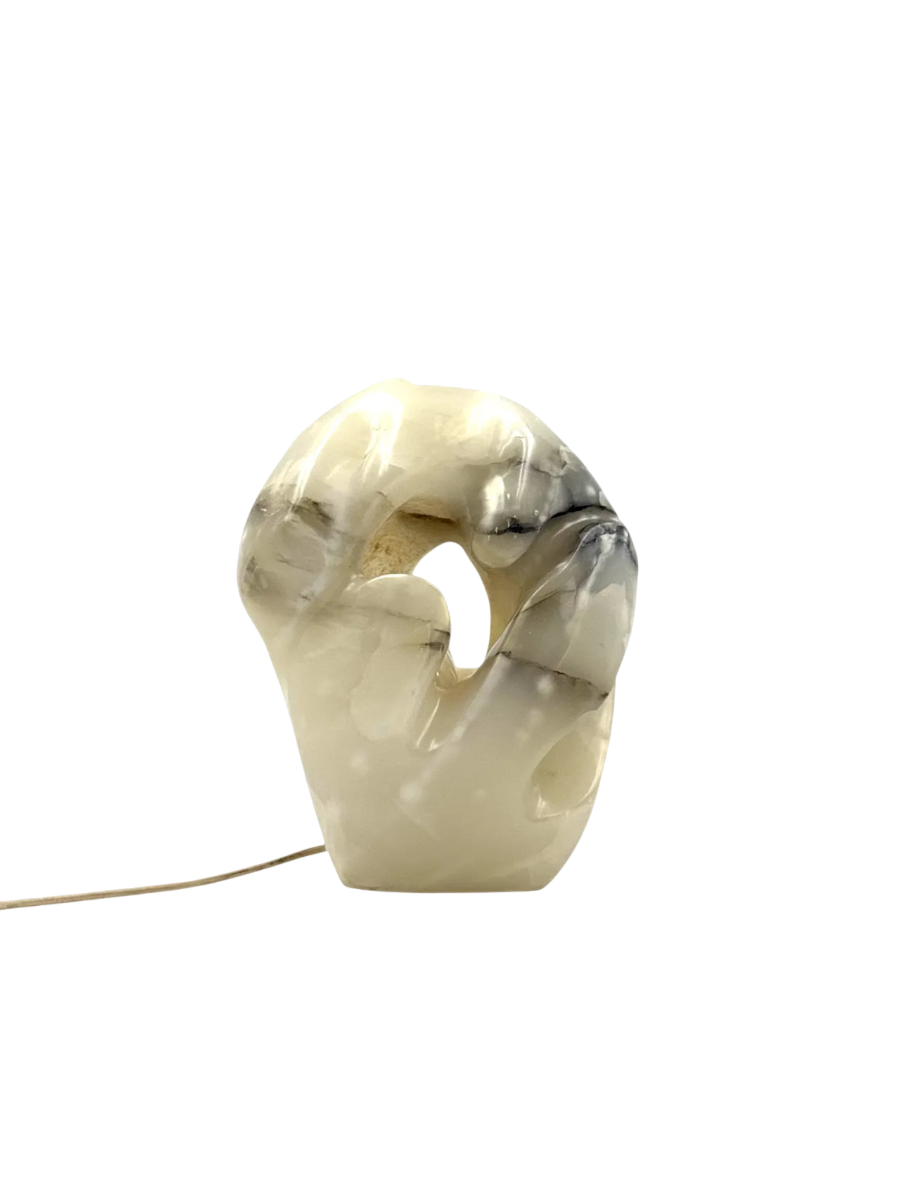 Sculptural alabaster table lamp, 1980s 15