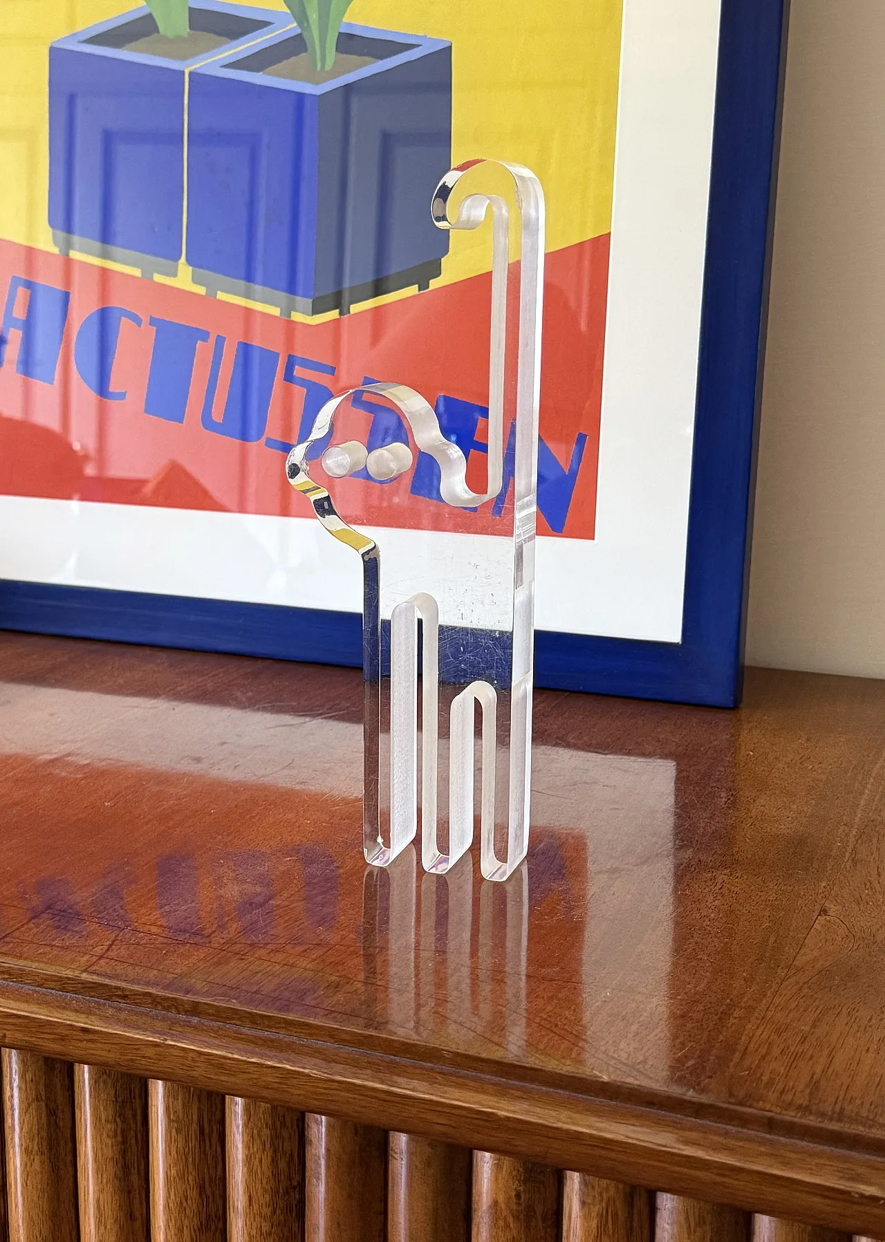 Silvio Russo, lucite monkey sculpture, Guzzini Italy 1970s 3