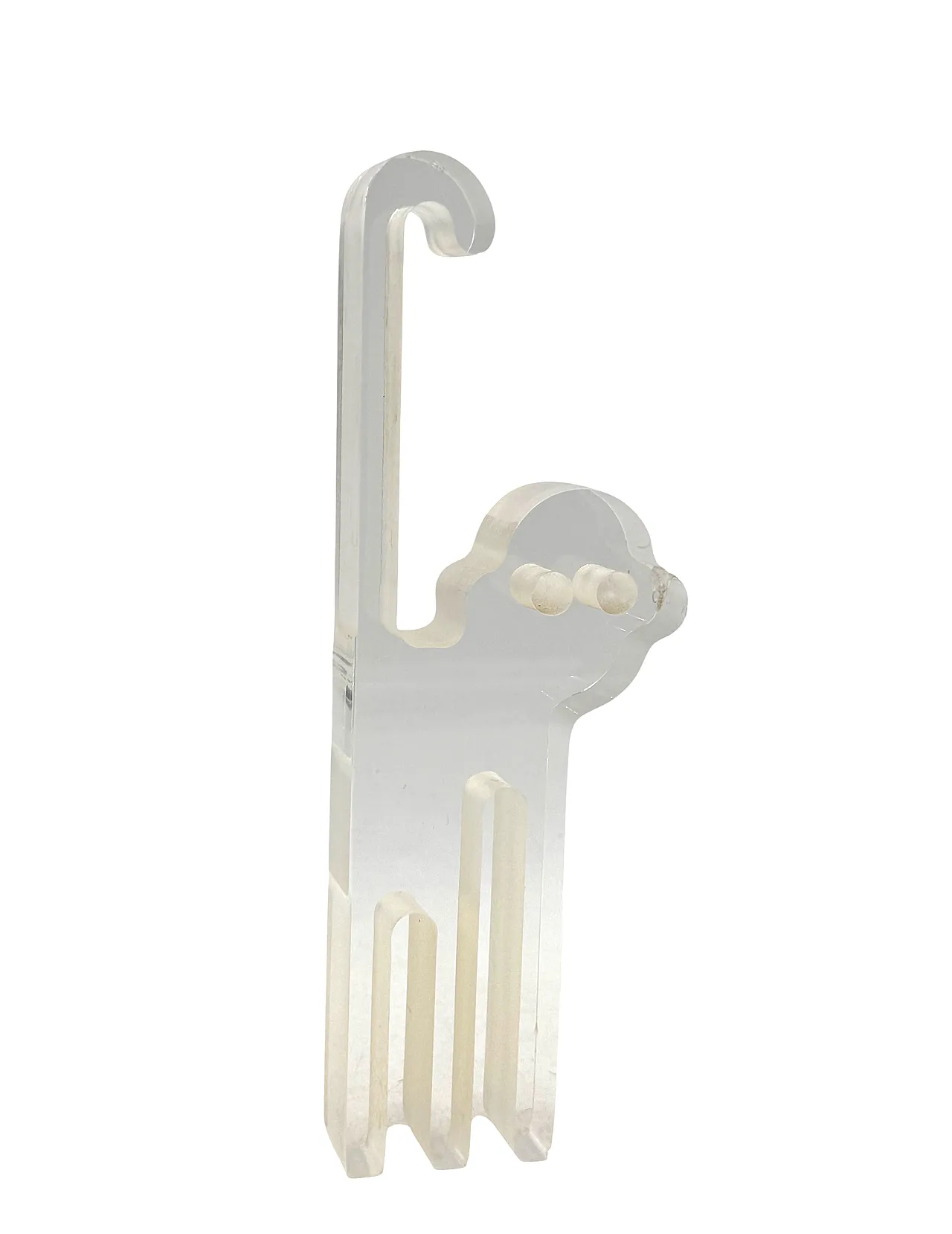 Silvio Russo, lucite monkey sculpture, Guzzini Italy 1970s 10