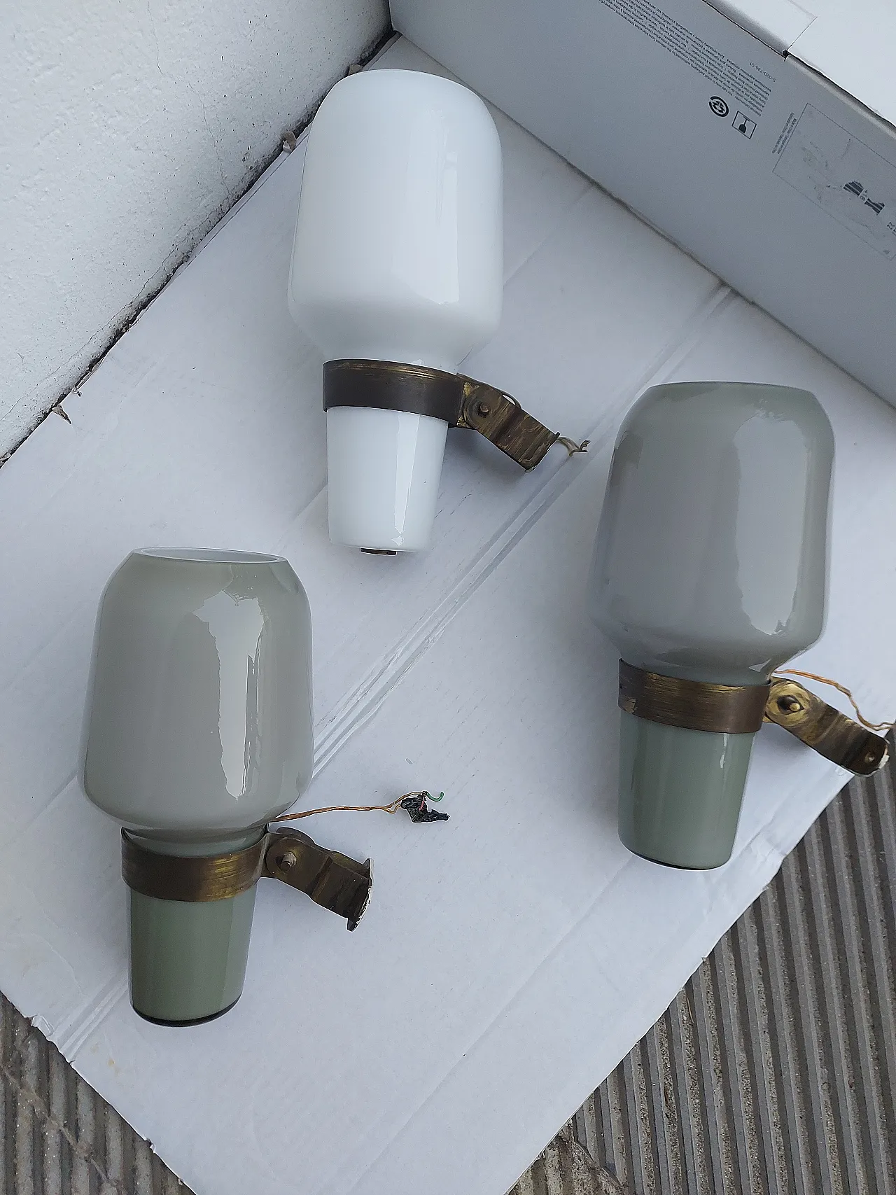 3 sconces by Massimo Vignelli for Venini, 50s 1