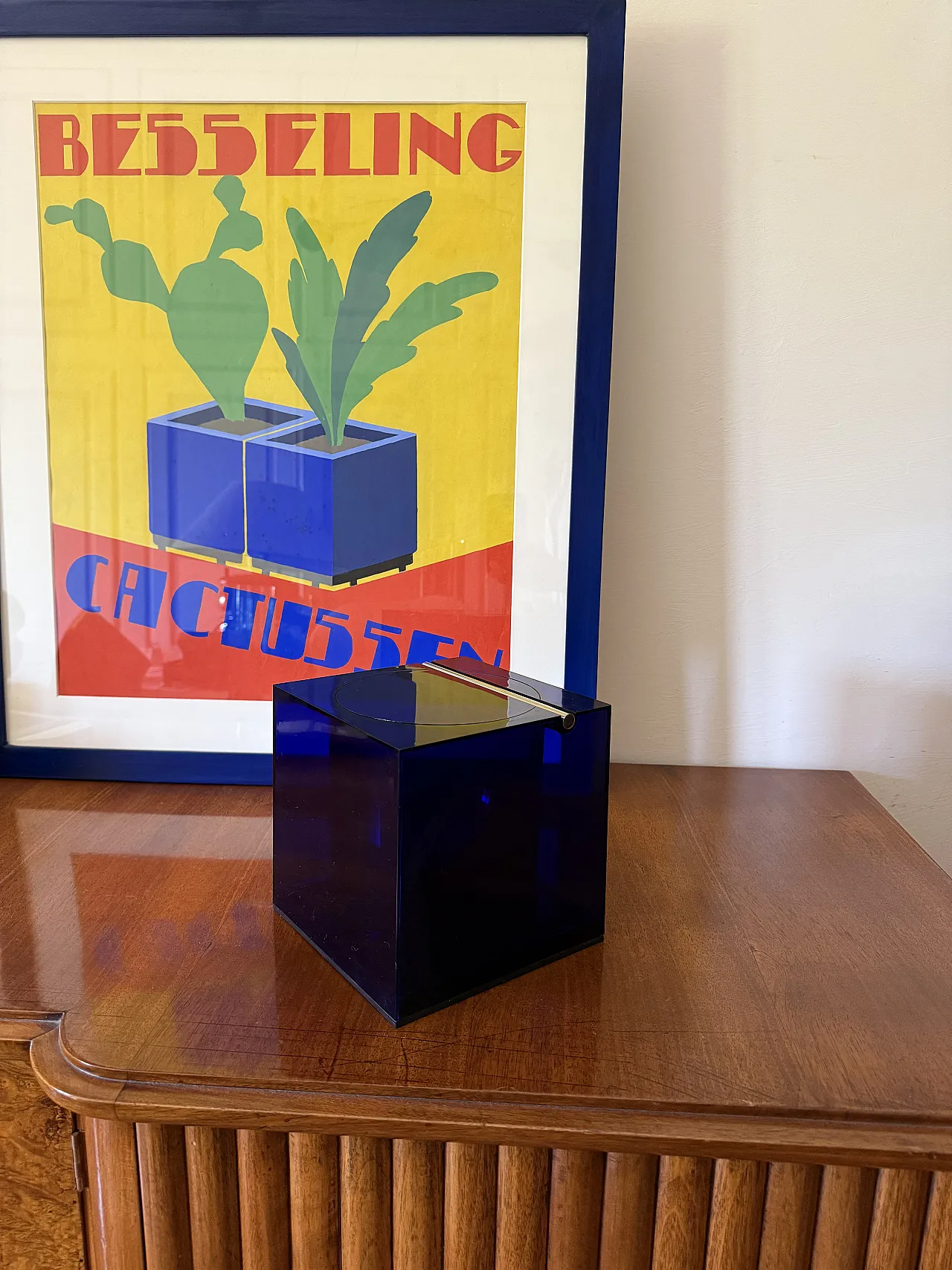 Space Age Blue Plastic Ice Bucket, Cini & Nils Italy, ca. 1970s 3