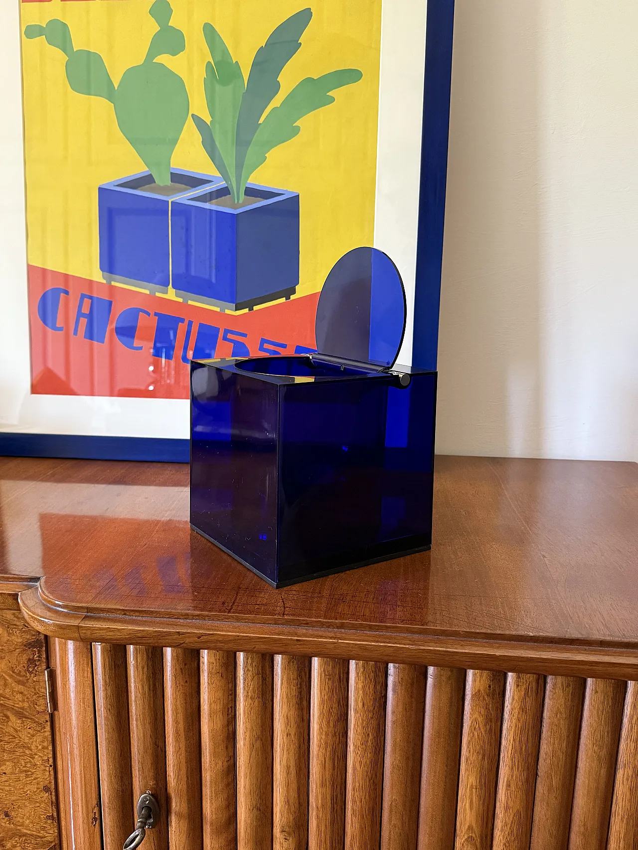 Space Age Blue Plastic Ice Bucket, Cini & Nils Italy, ca. 1970s 4