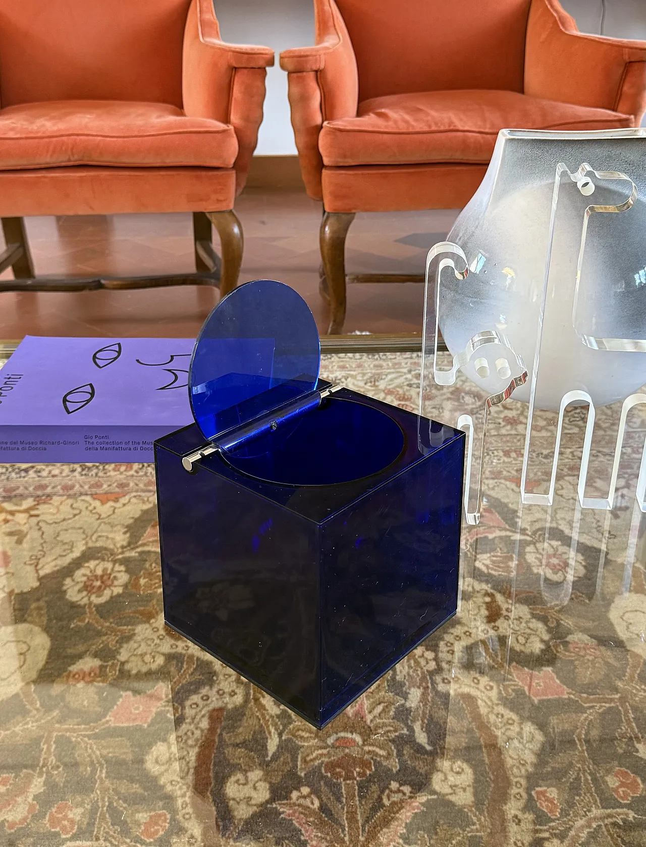 Space Age Blue Plastic Ice Bucket, Cini & Nils Italy, ca. 1970s 7