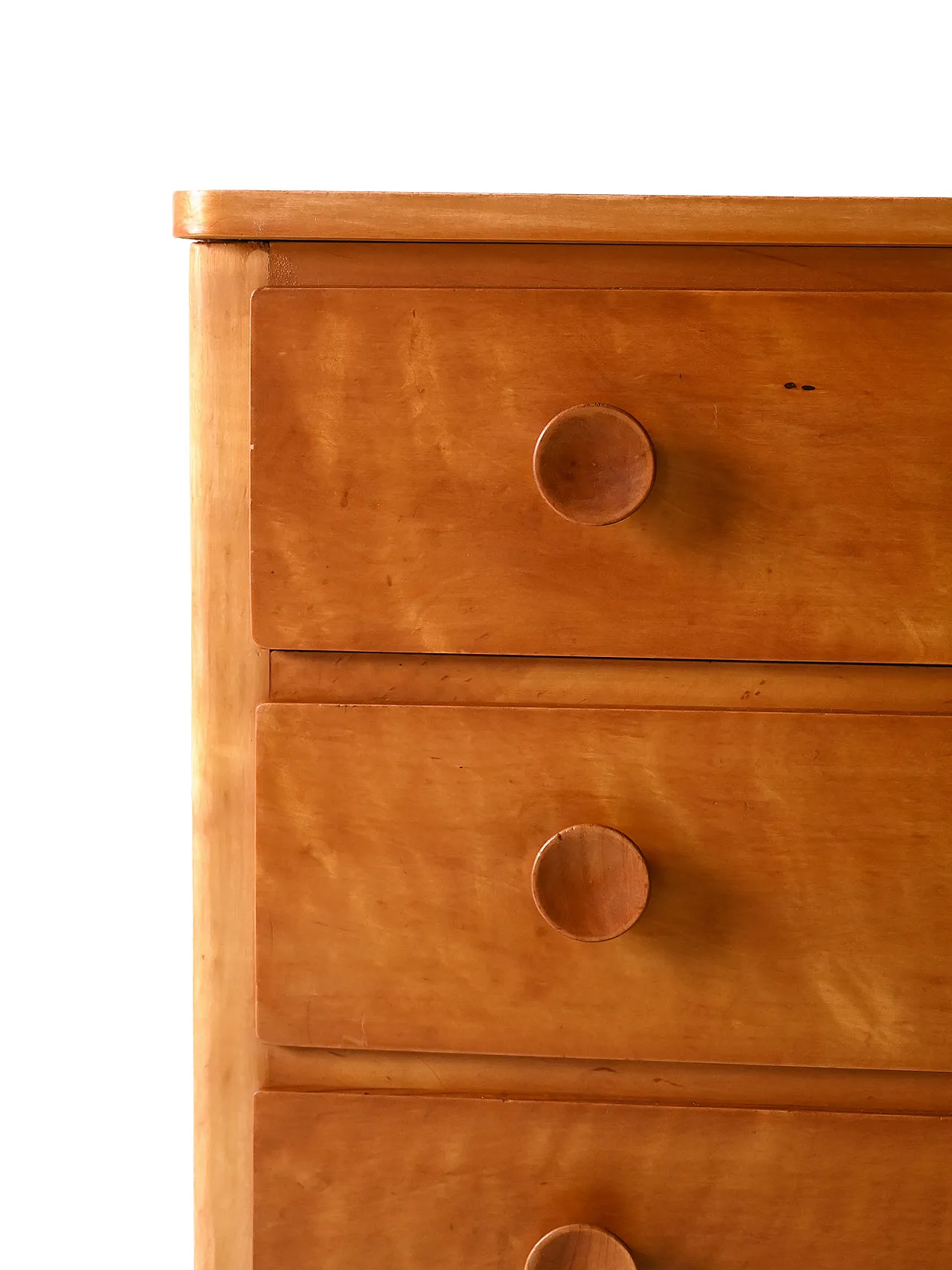 Cassettiera scandinava vintage in rovere anni ’50 6