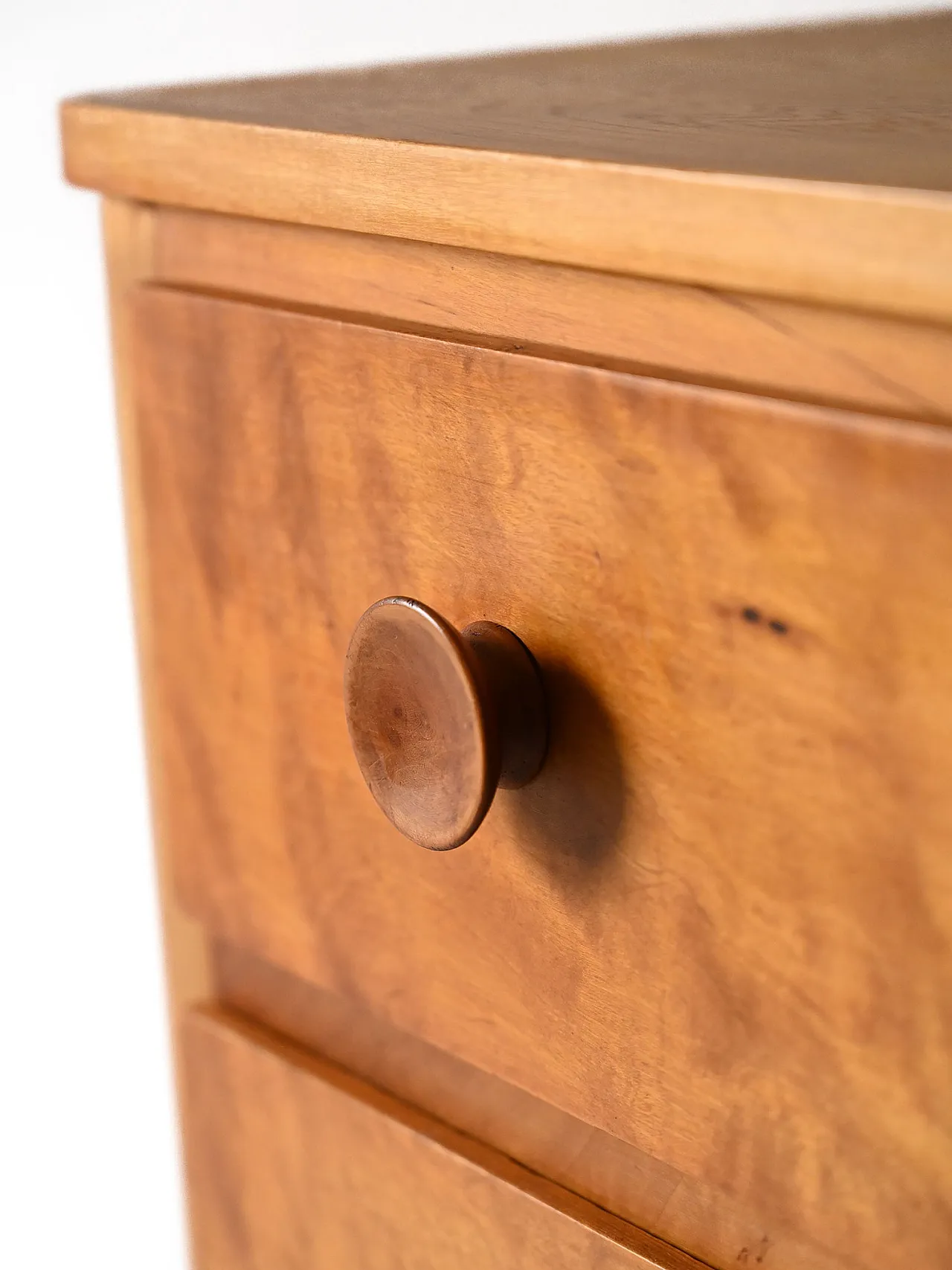 Cassettiera scandinava vintage in rovere anni ’50 9