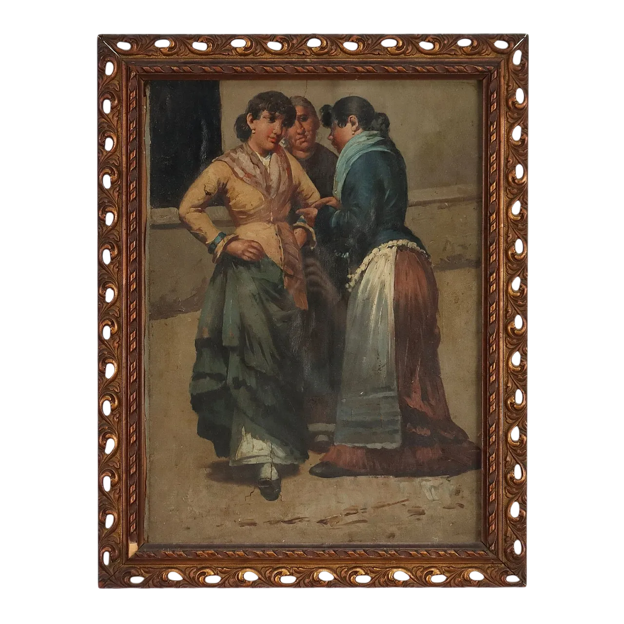 Tre Figure Femminili, olio su tela, '800 9