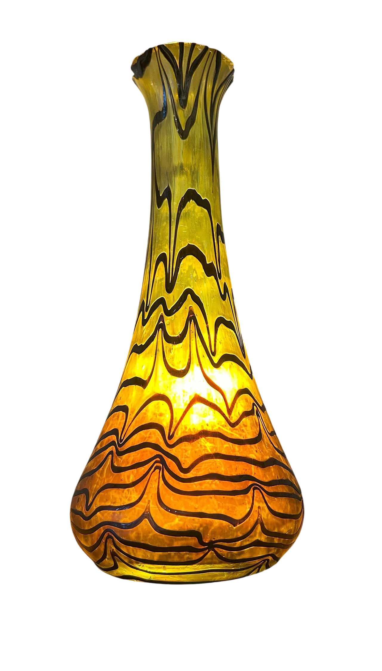 Vaso in vetro iridescente Art Nouveau, anni '20 41