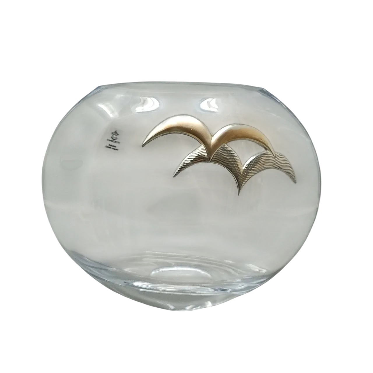 Vase in Crystal and Silver by Camilletti, 1970s 9