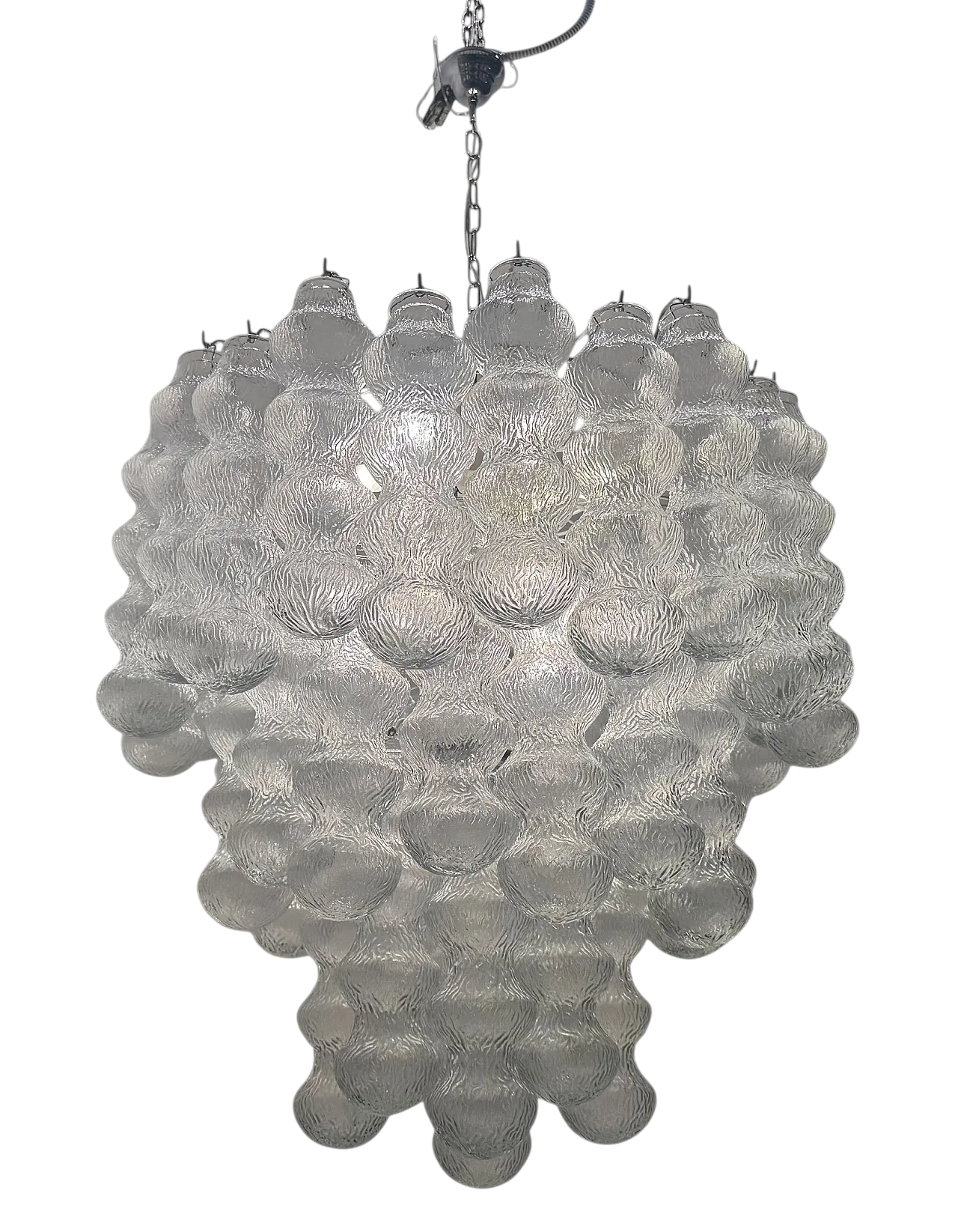Large Vintage Murano-Style Glass Chandelier, 1980s 17