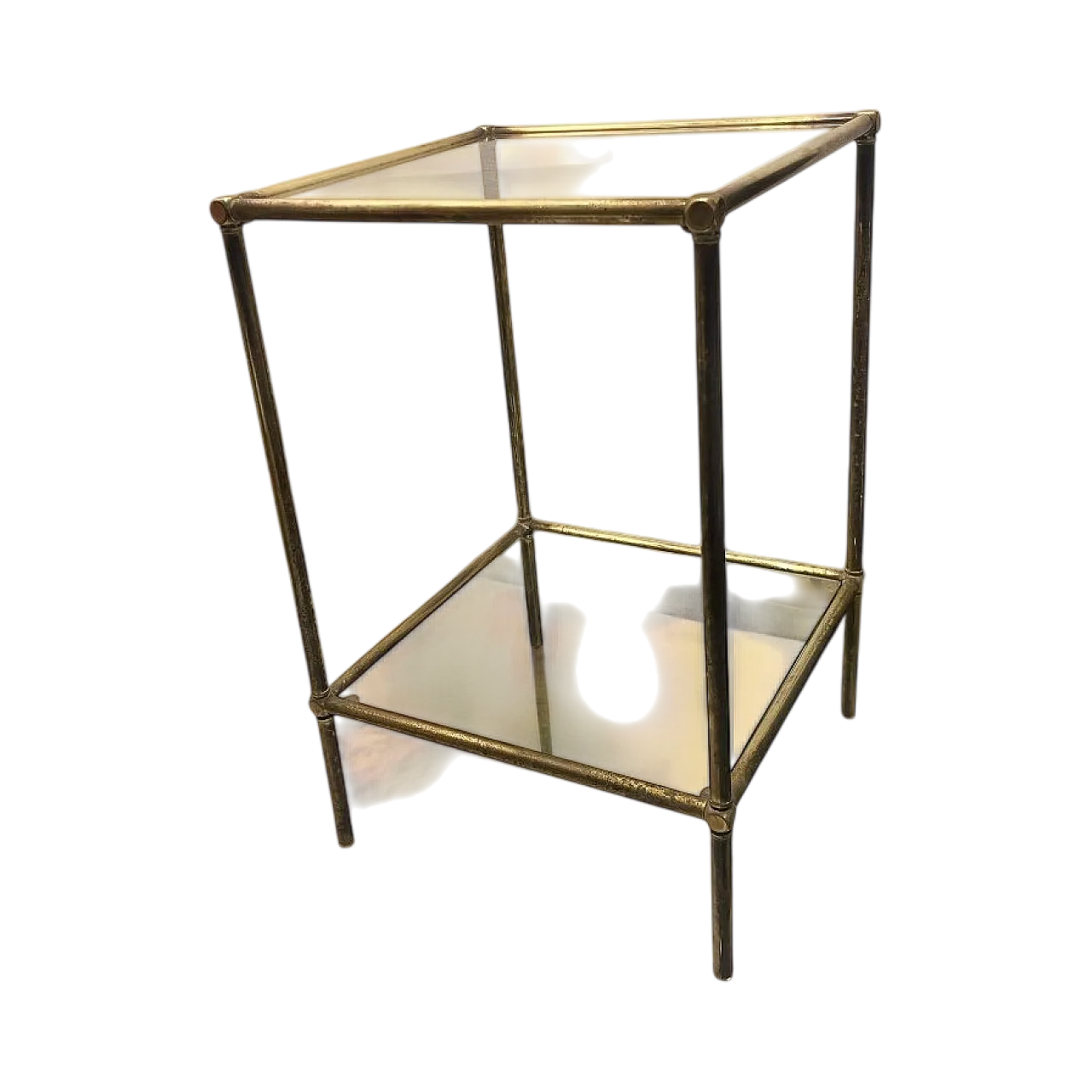 Tavolino italiano in ottone, stile Mid-Century Modern, anni '50 11