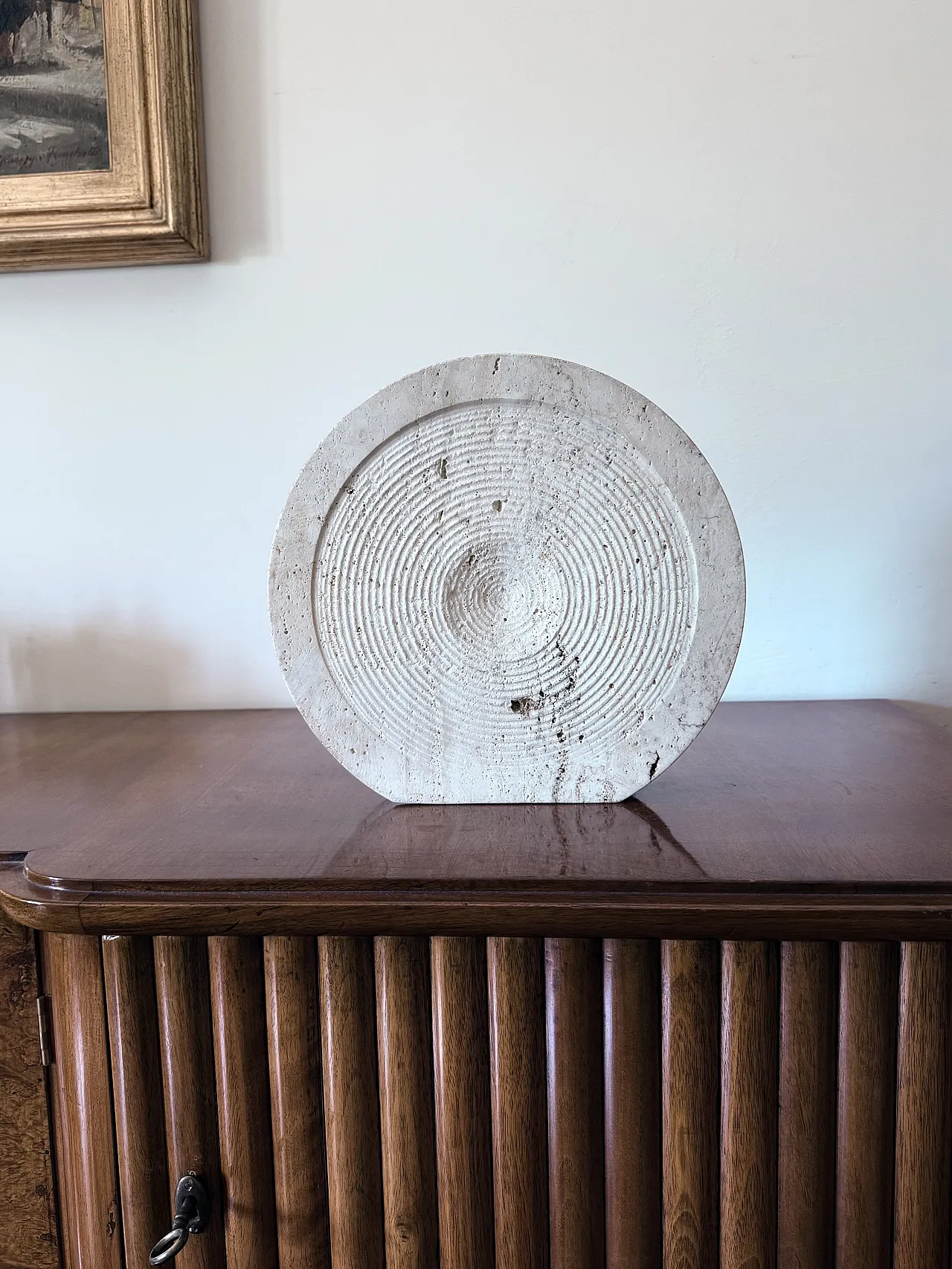 Travertine solifleur vase by Cerri Nestore, 1970s 2