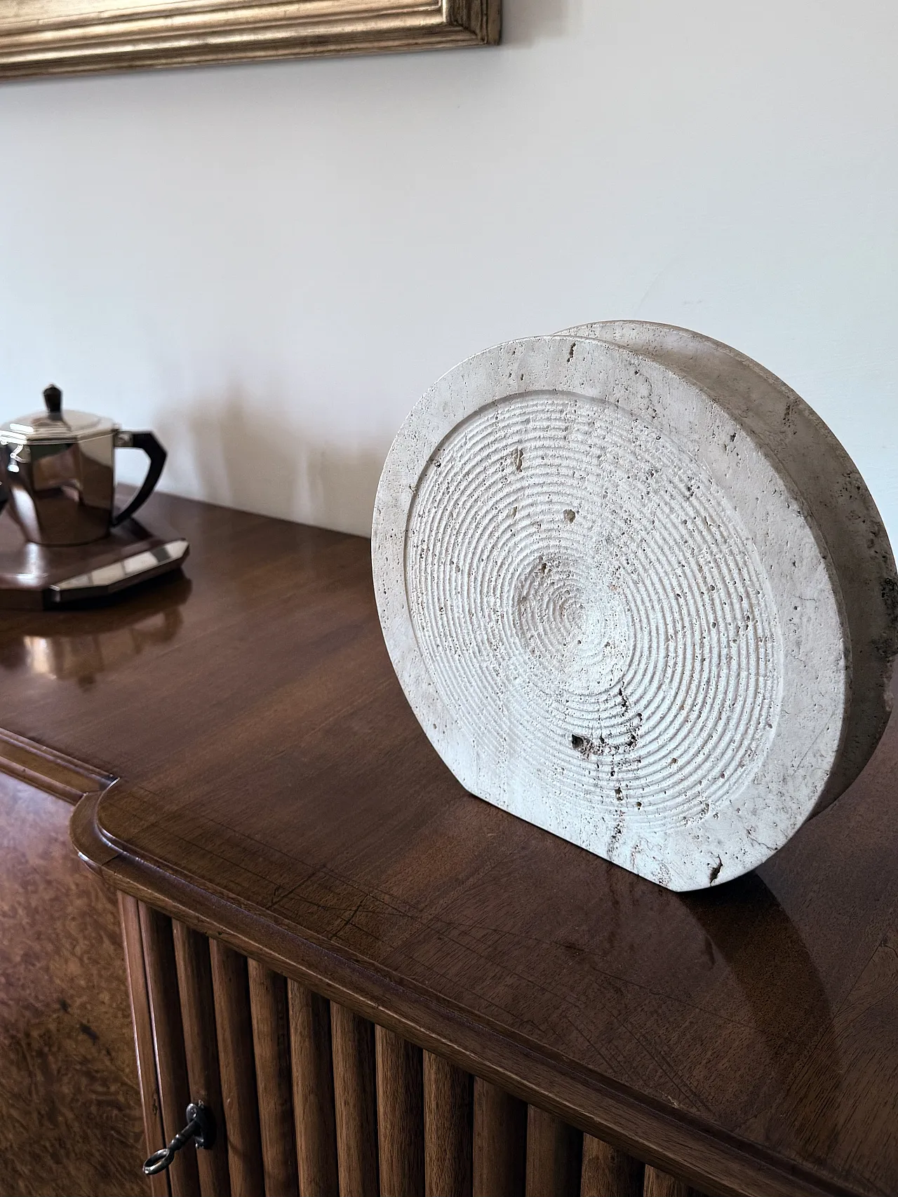 Travertine solifleur vase by Cerri Nestore, 1970s 3