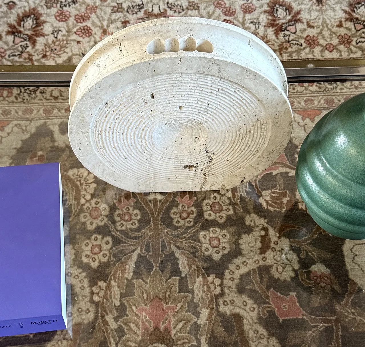 Travertine solifleur vase by Cerri Nestore, 1970s 4