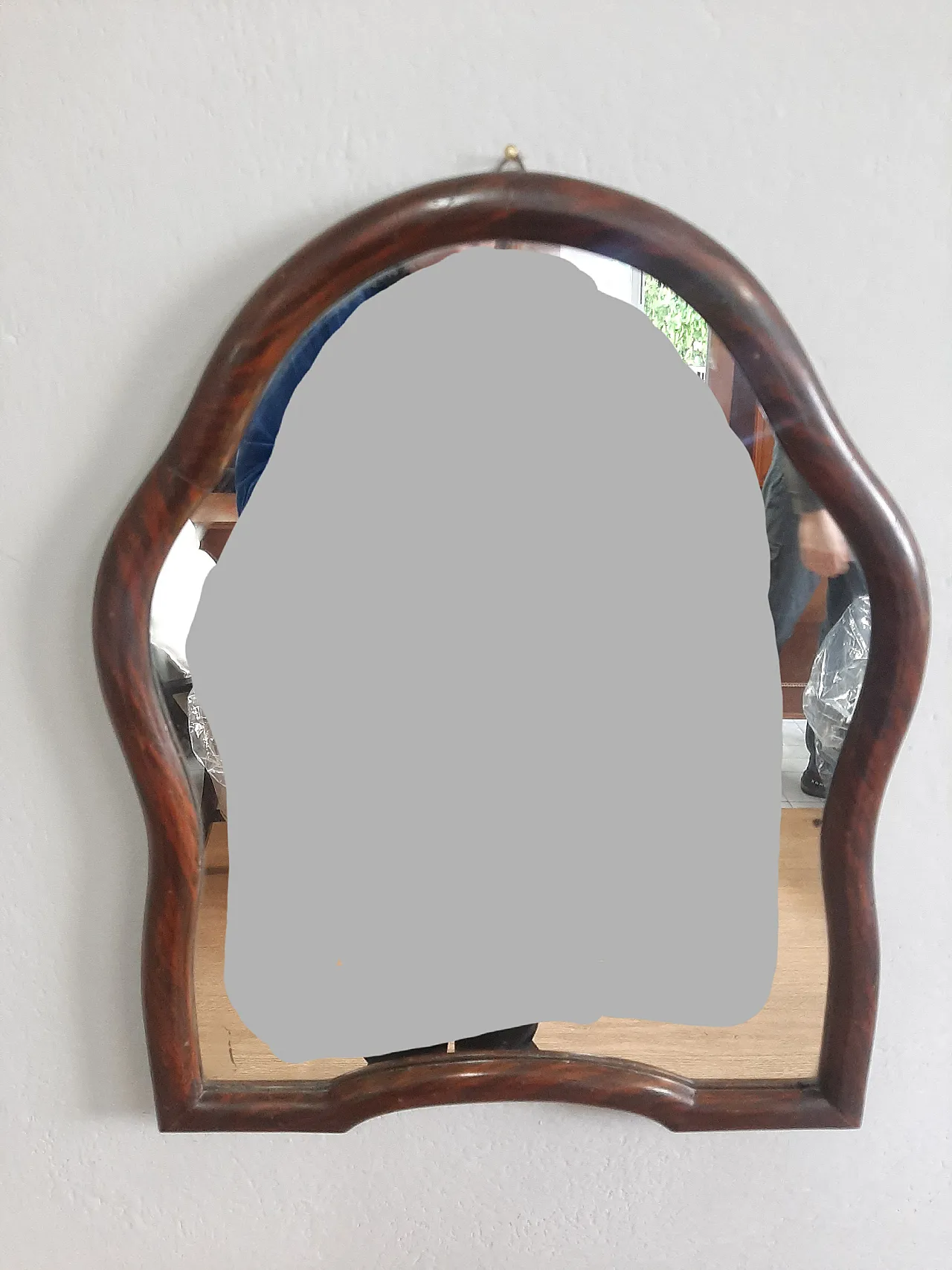 Specchiera mossa in legno laccato, anni '60 4