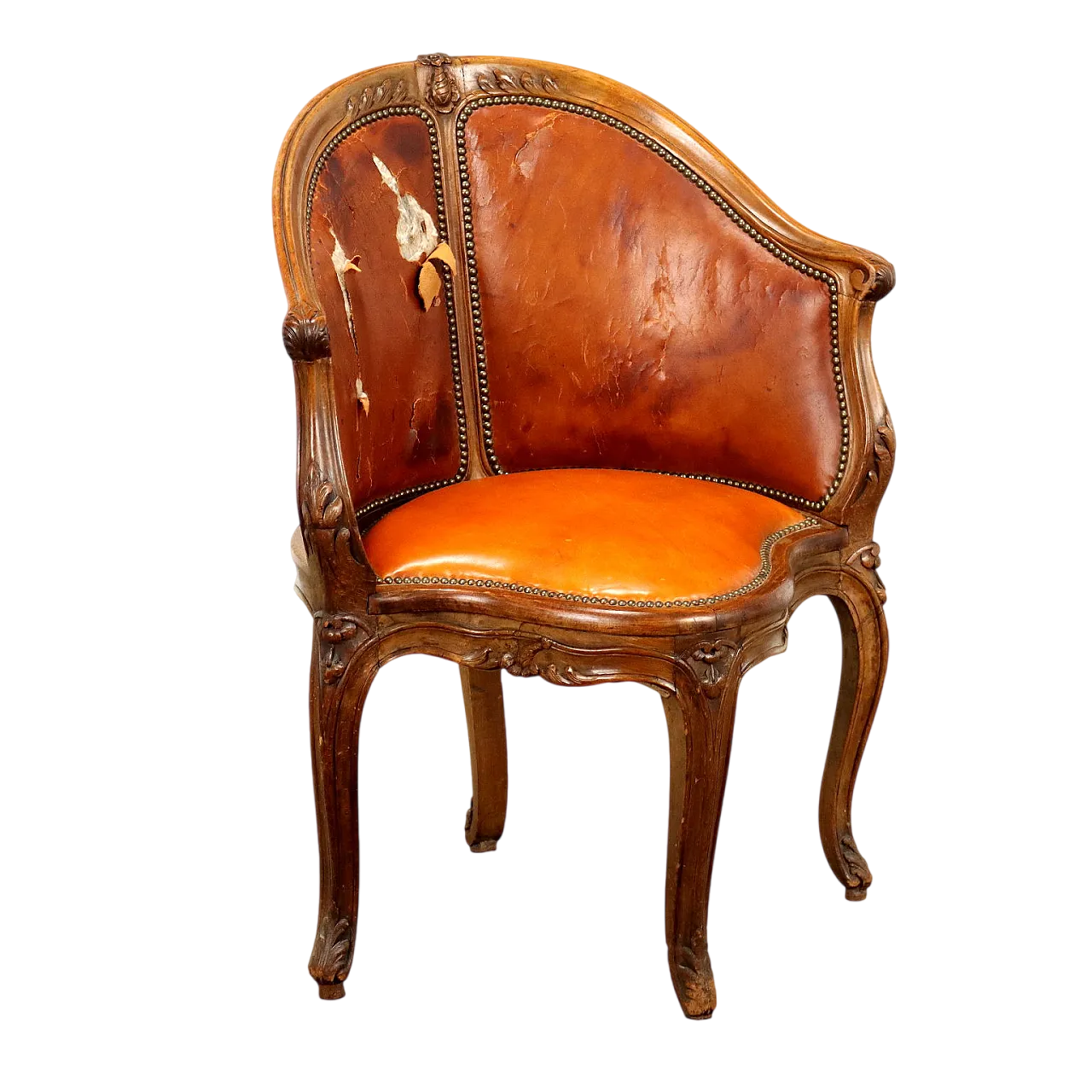 Sedia da conversazione in faggio e tessuto, '700 10