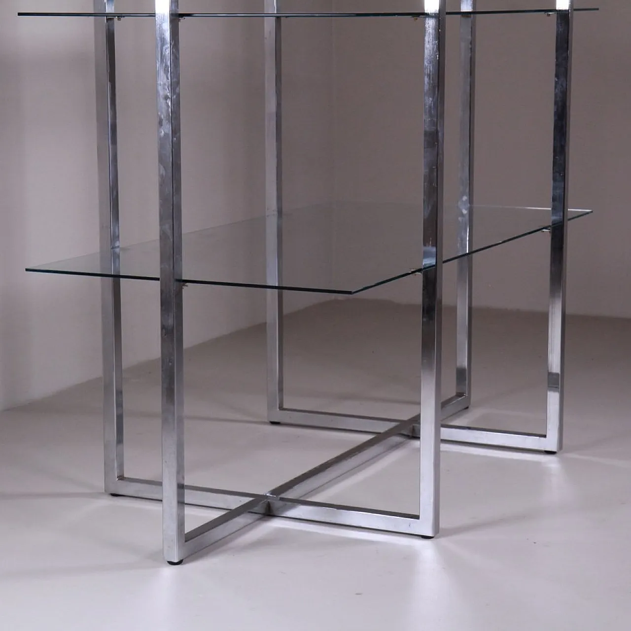 Steel Glass Bookcase by Luigi Massoni, 1970s 6