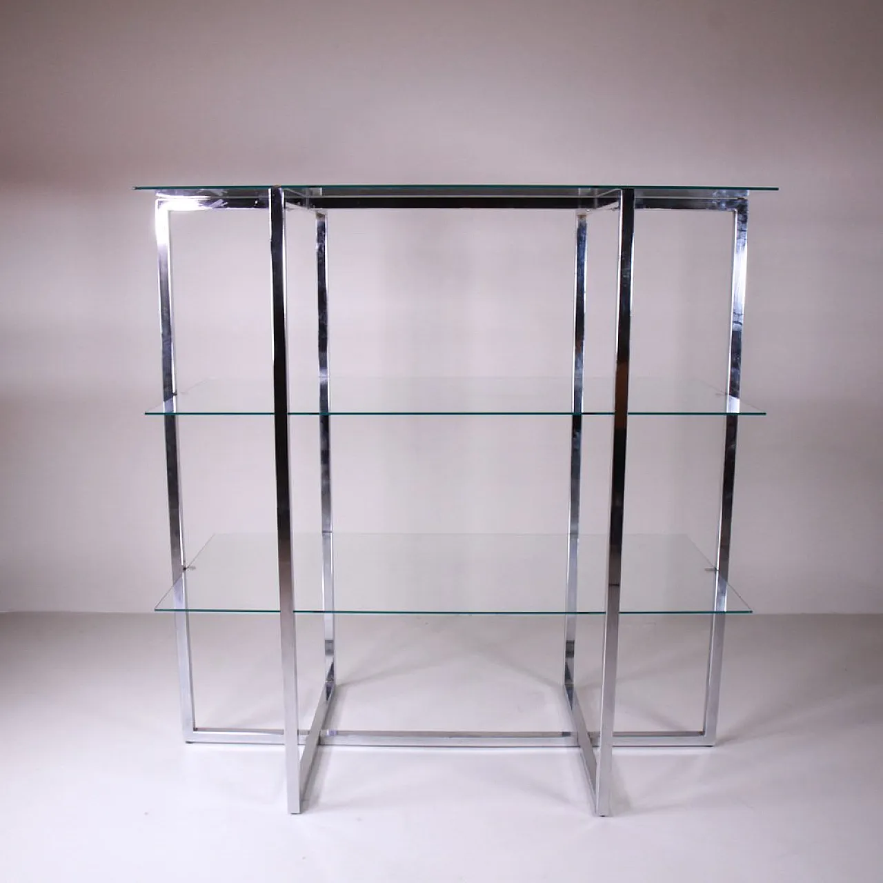 Steel Glass Bookcase by Luigi Massoni, 1970s 7