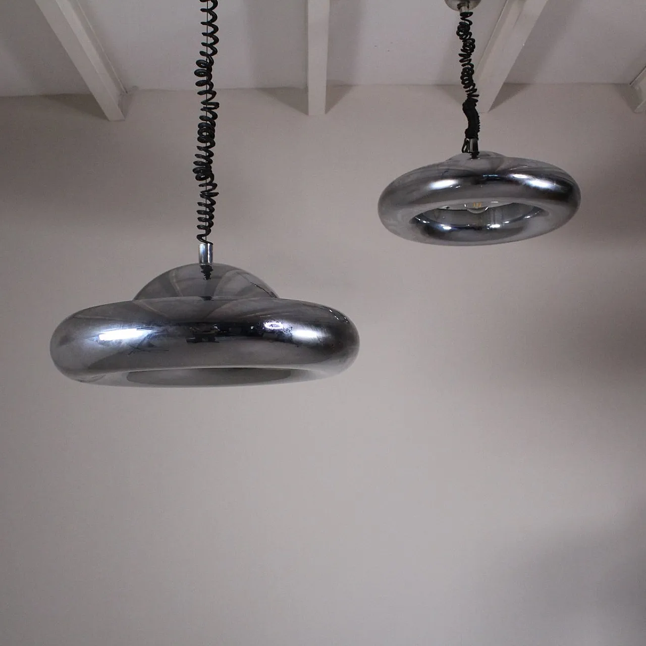 Pair of Loto Style Pendants by Afra & Tobia Scarpa for Flos, 1960 4
