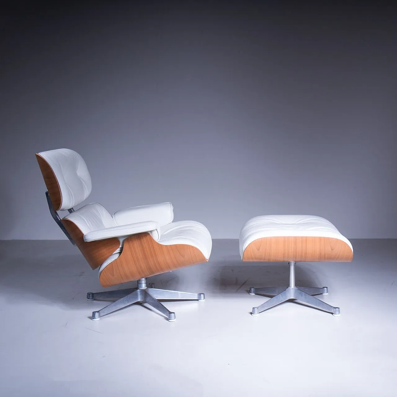 Set of Lounge Chair and Ottoman by Charles & Ray Eames for Vitra, 1950s 1