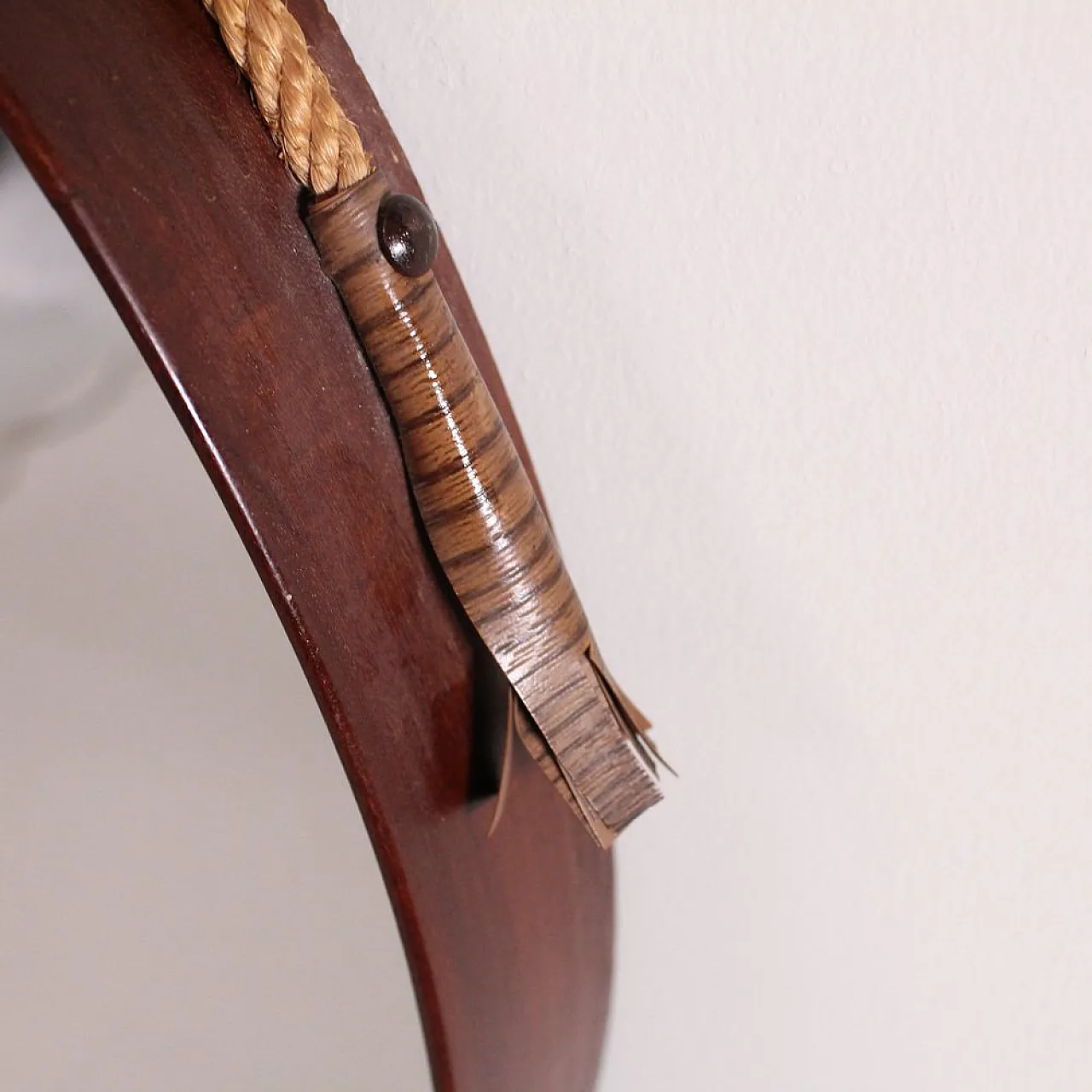 Specchi circolari in legno, anni '50 3