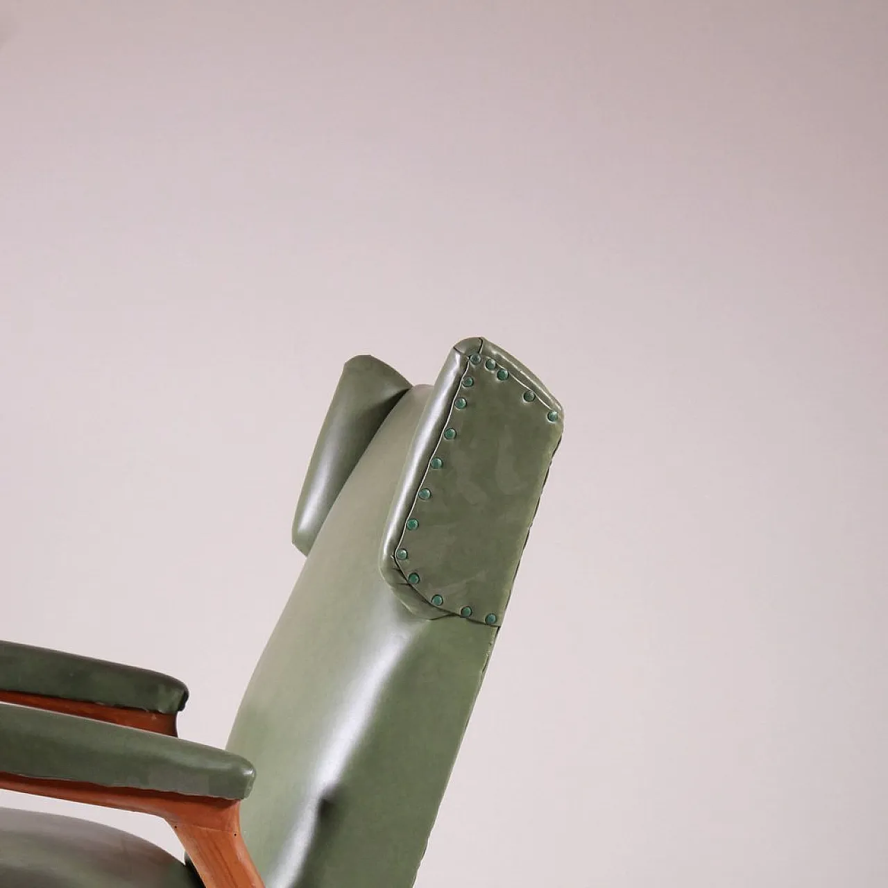 Pair of green Bergeres, 1950s 3