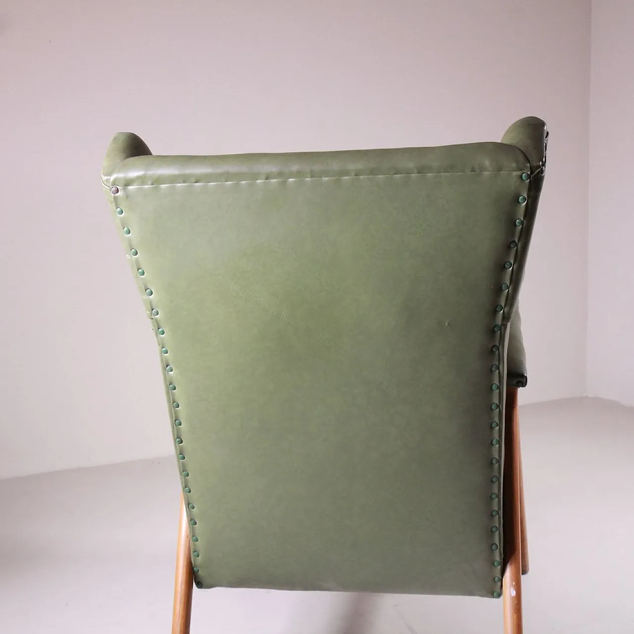Pair of green Bergeres, 1950s 10