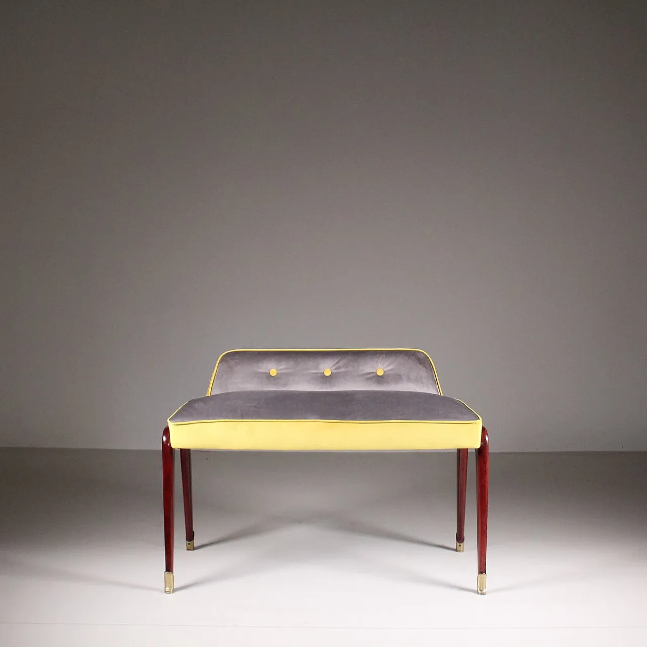 Two-Tone Padded Bench, 1950 1